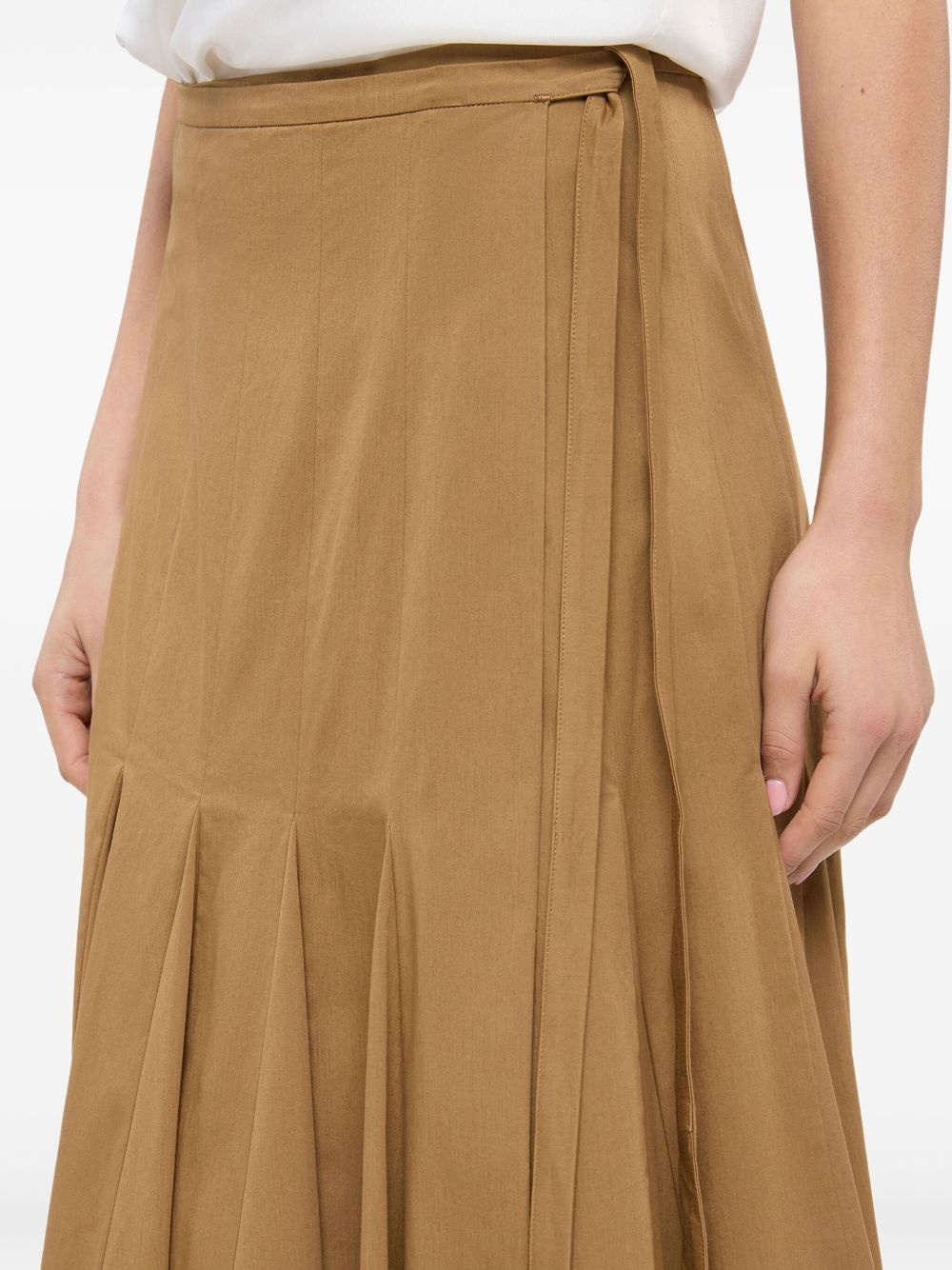 panelled wrap skirt - 5