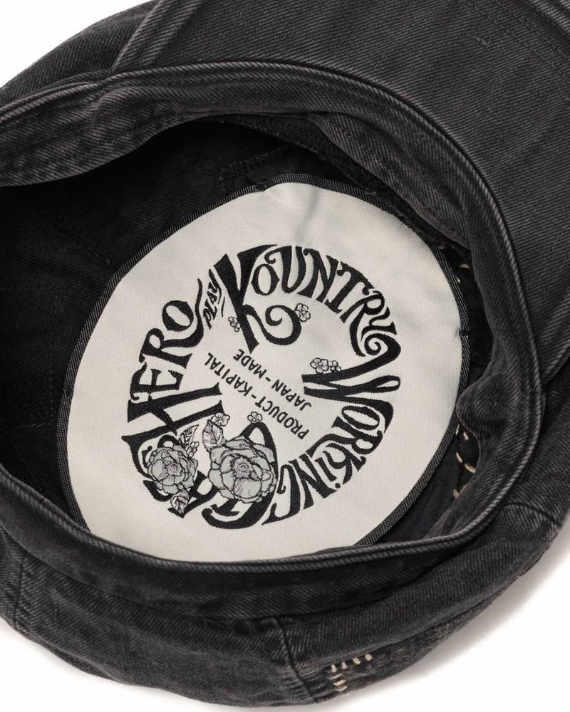 14oz BLK Denim Casquette (DIXIE FACTORY Remake) Black x Black 4