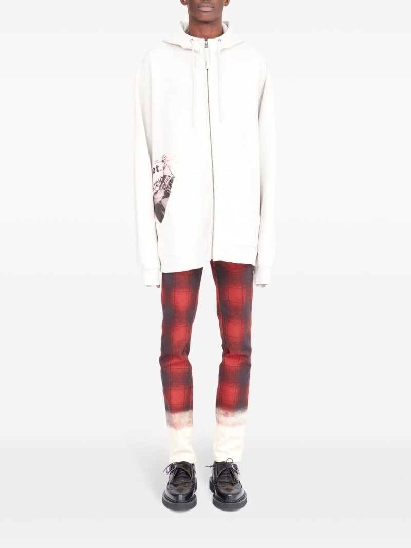 Maison Margiela Invitation cotton zip hoodie outlook