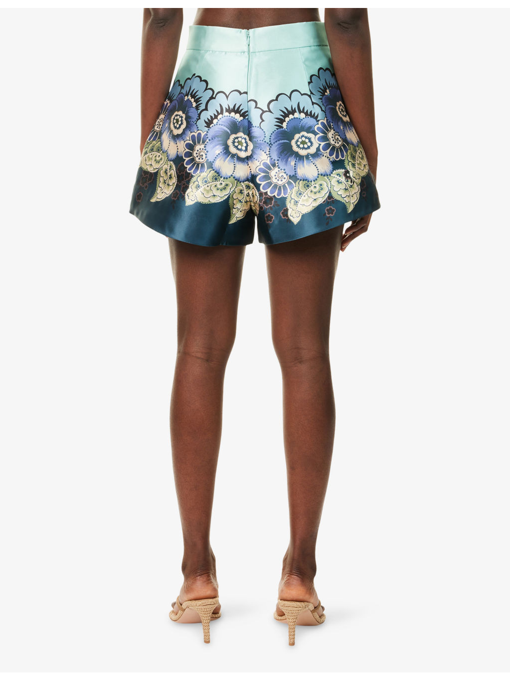 Madalena Printed Satin-Twilll Shorts - 4
