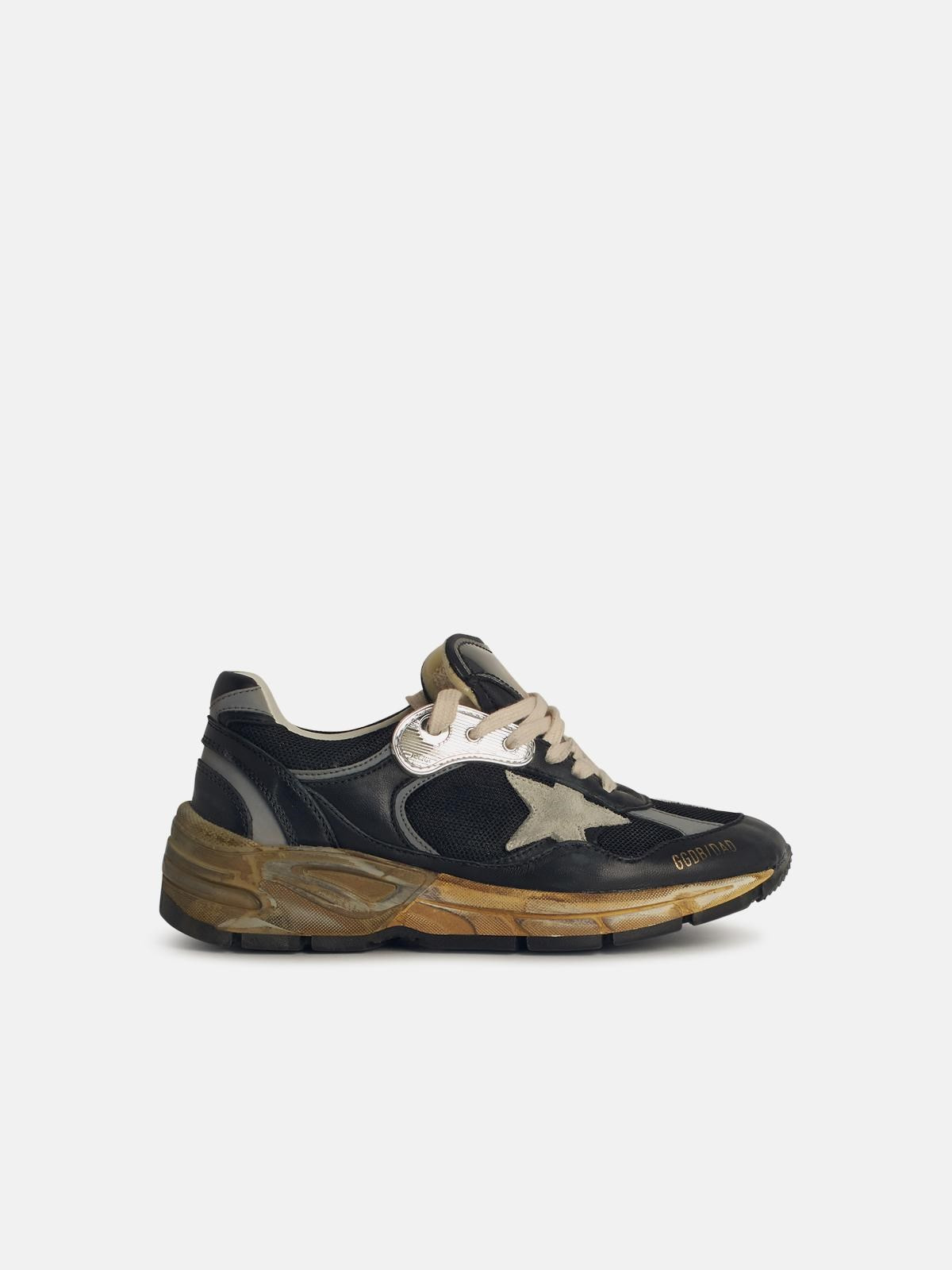 'RUNNING DAD' BLACK LEATHER BLEND SNEAKERS - 1