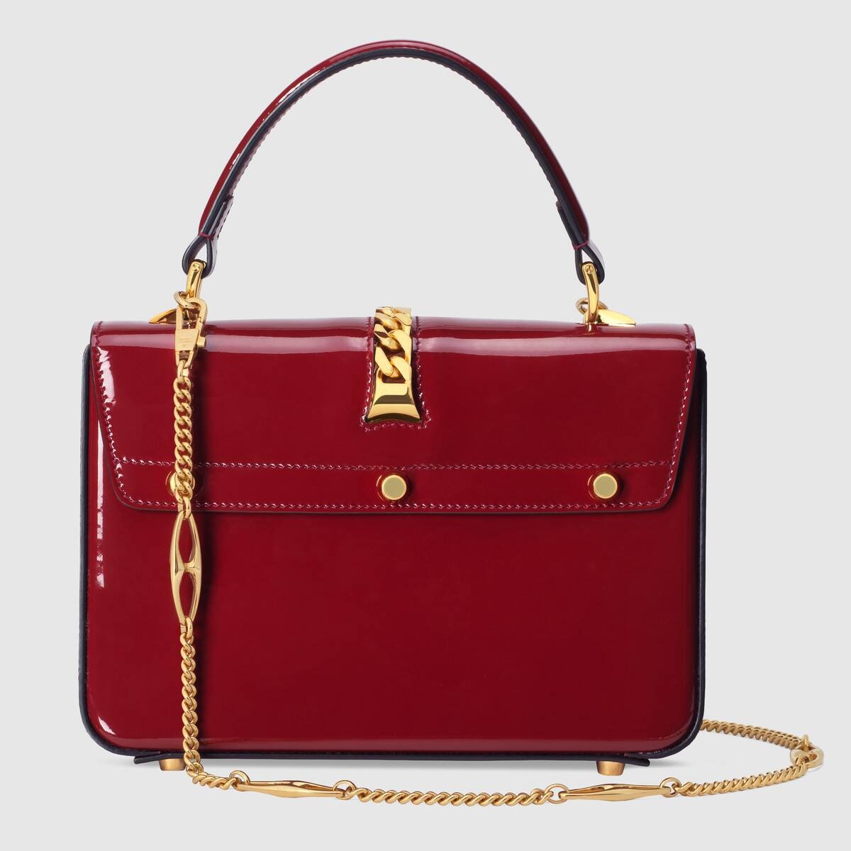 Sylvie 1969 patent leather mini top handle bag - 3