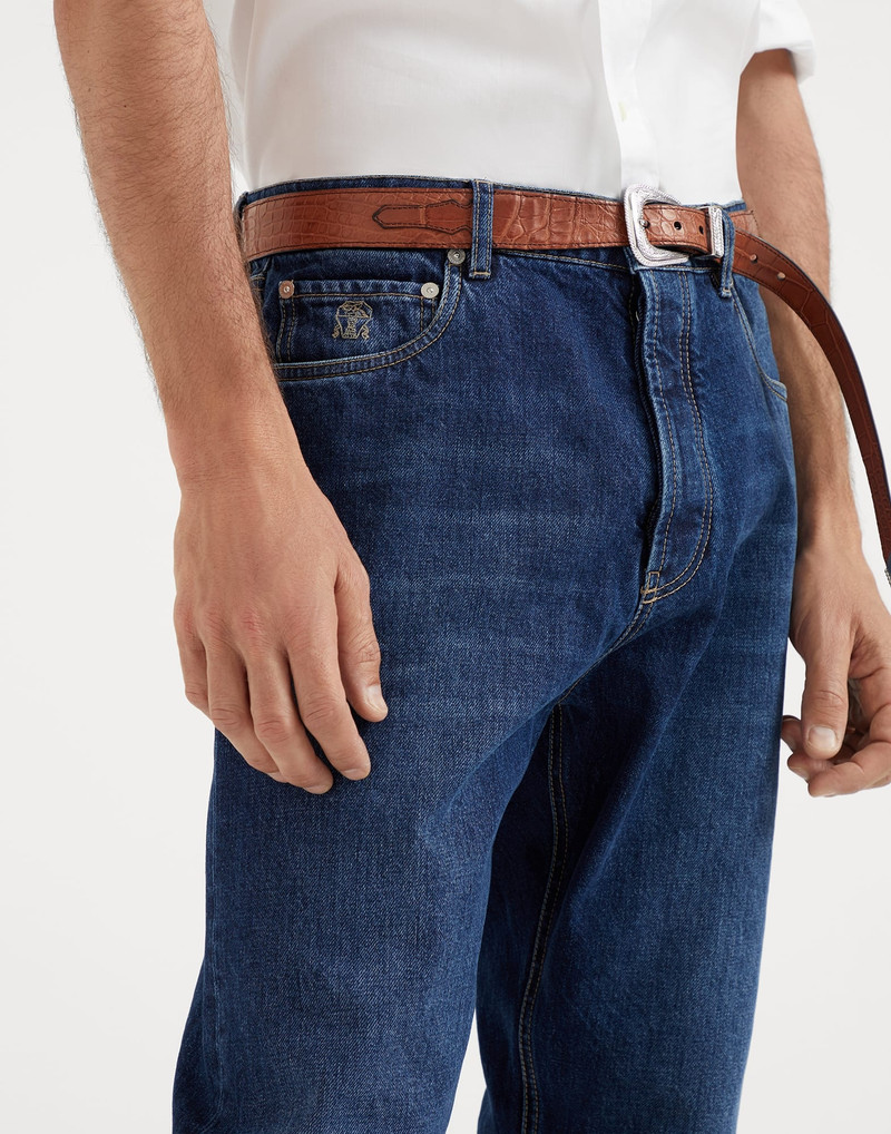 Denim iconic fit five-pocket trousers 3