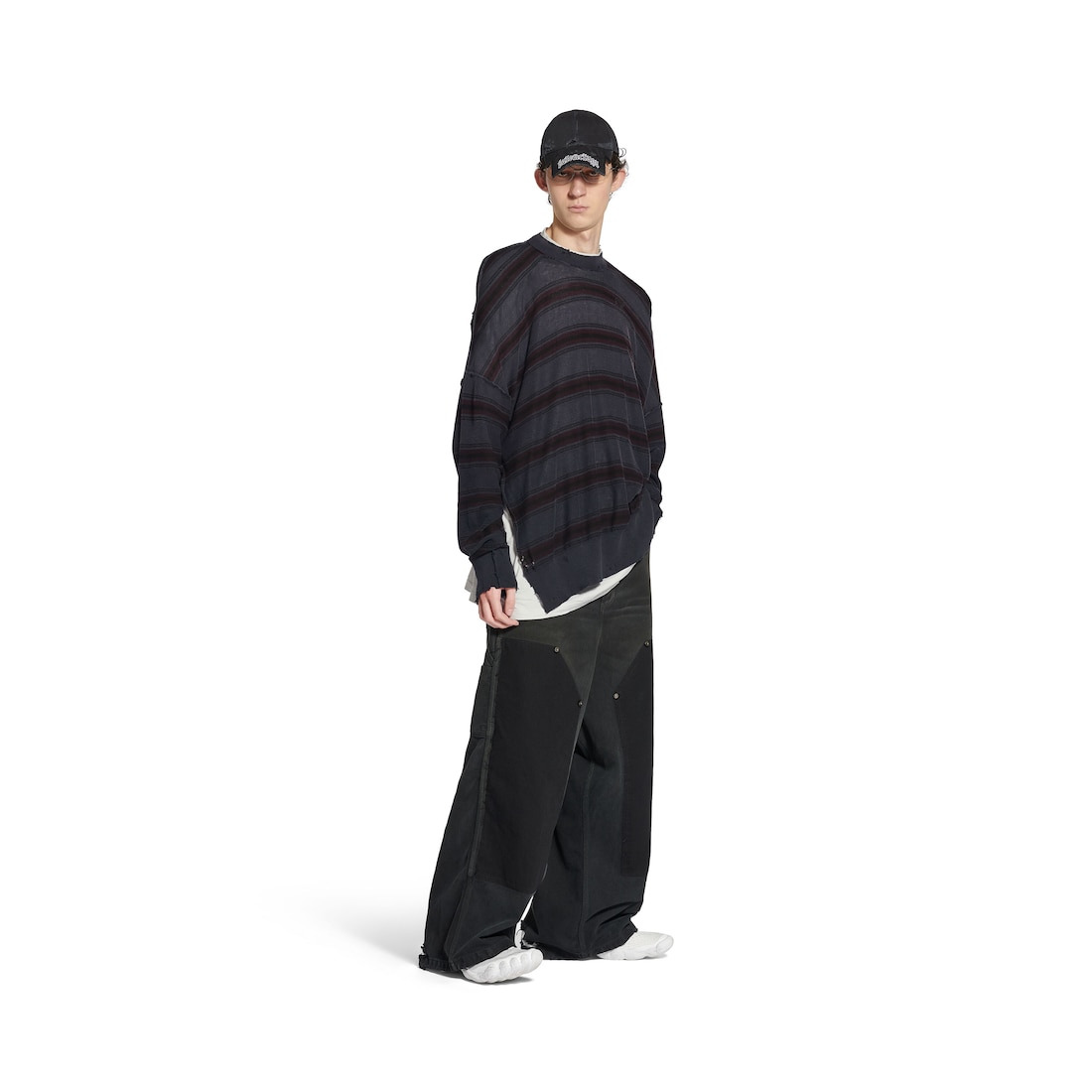 Men's Layered Sweater in Black/multicolor - 2