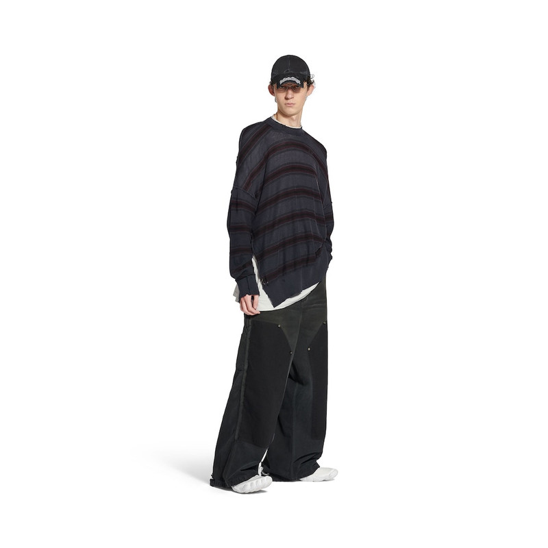 BALENCIAGA Men's Layered Sweater in Black/multicolor outlook