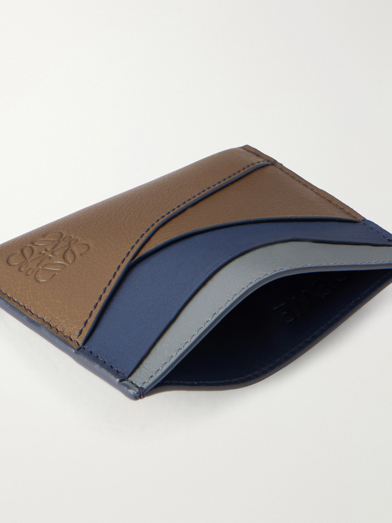 Puzzle Anagram-Debossed Panelled Leather Cardholder 4