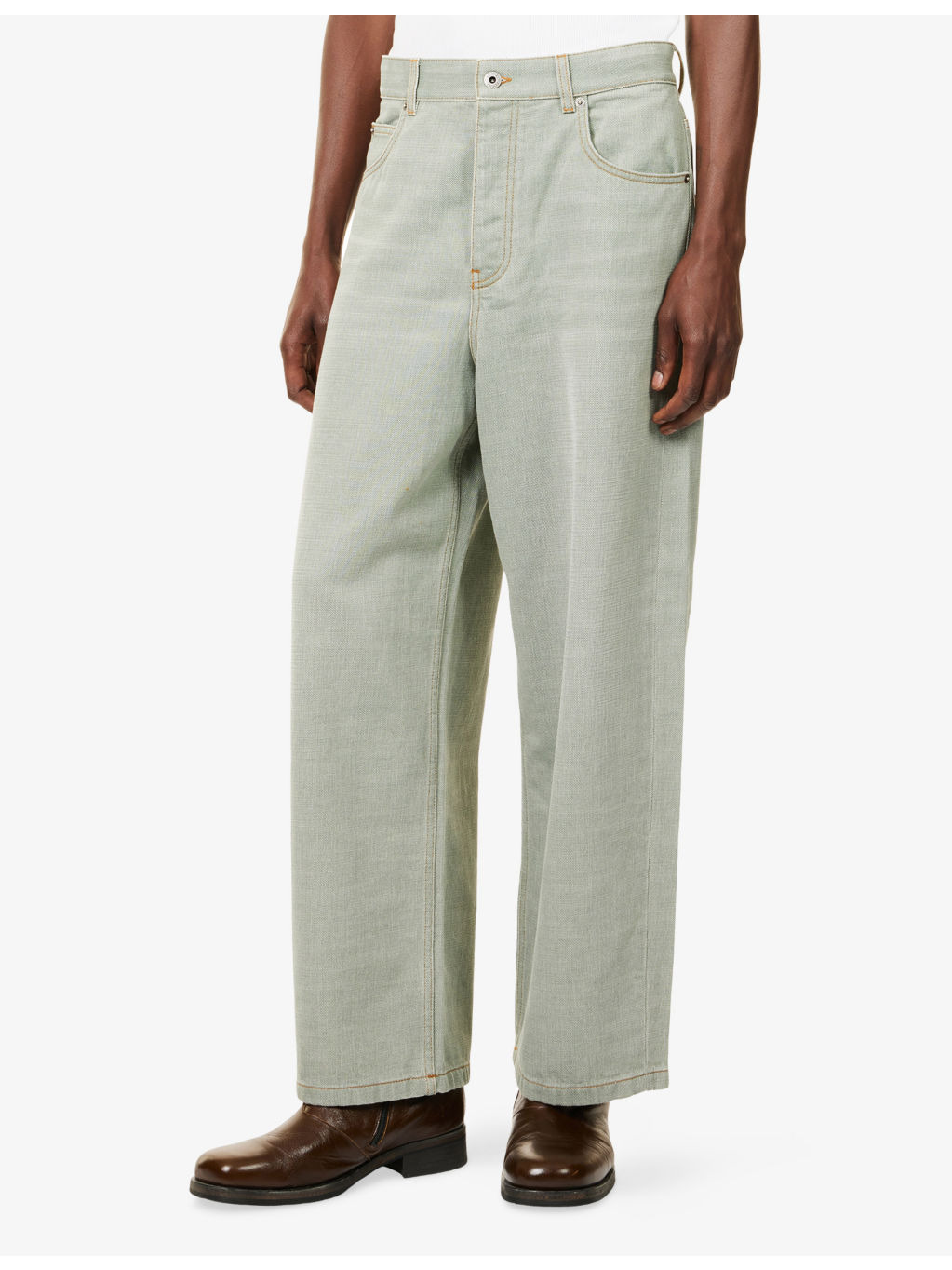 Relaxed-Fit Wide-Leg Denim Jeans - 3
