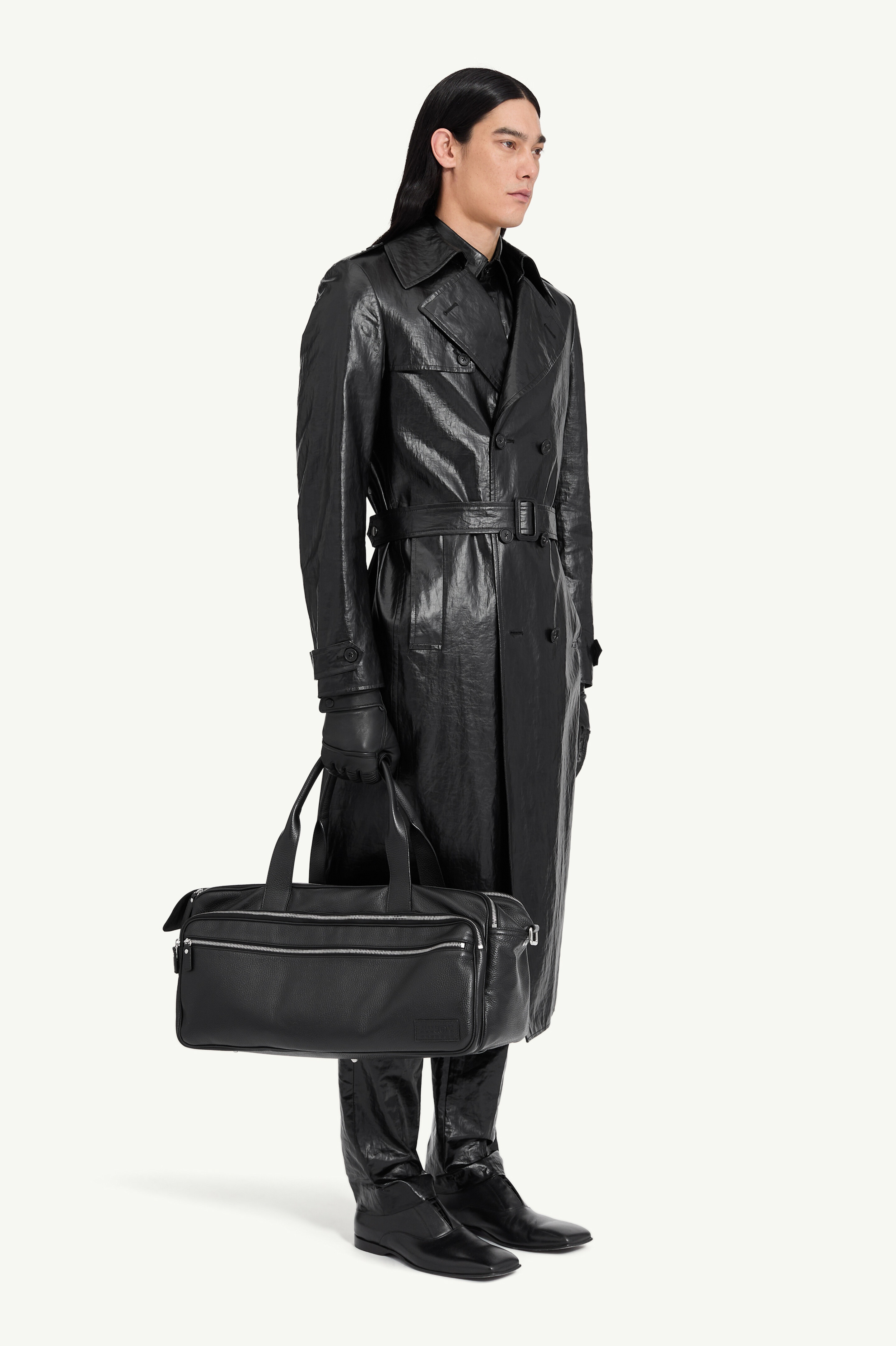 Shiny linen coat - 3