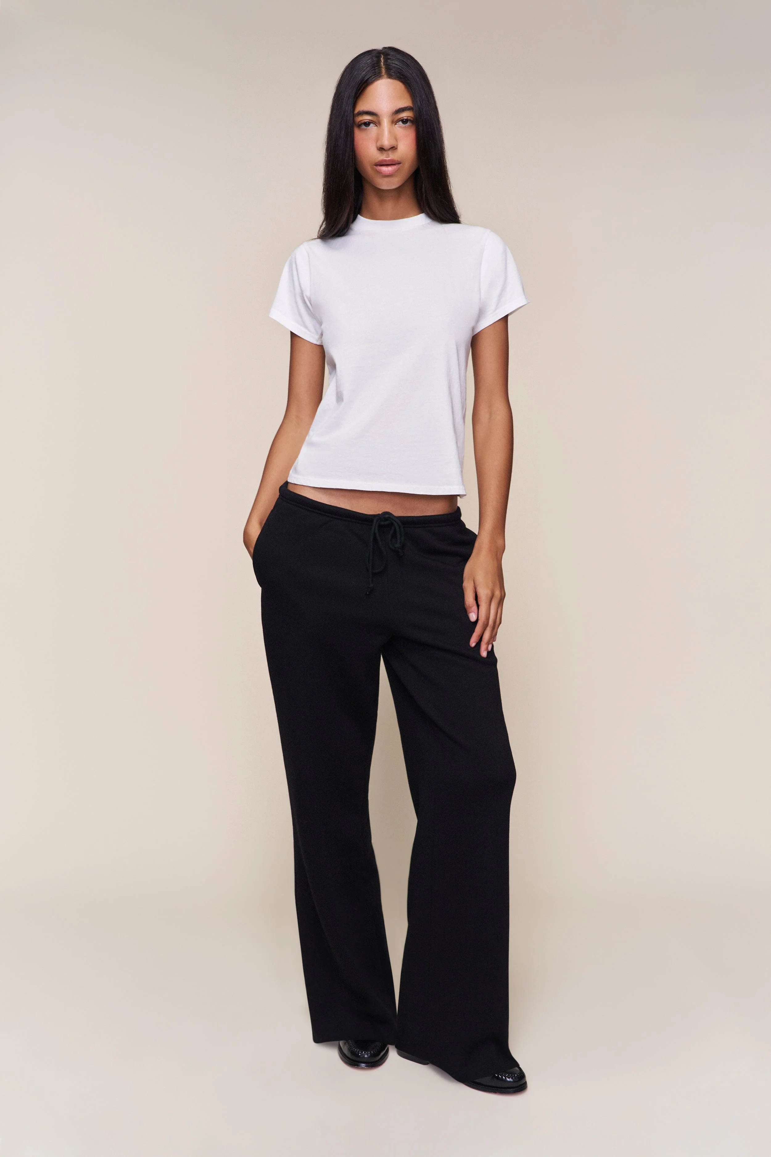 DRAWSTRING FLEECE PANT - 1