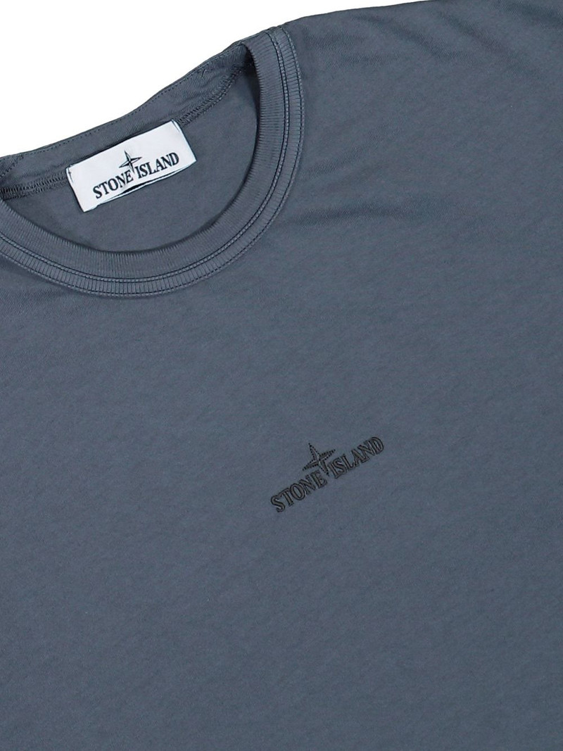 logo-embroidered garment-dyed t-shirt 3