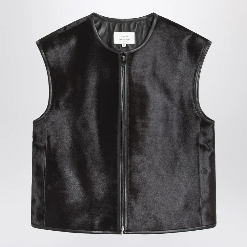Loulou De Saison Ampas Vest In Pony-Effect - 1