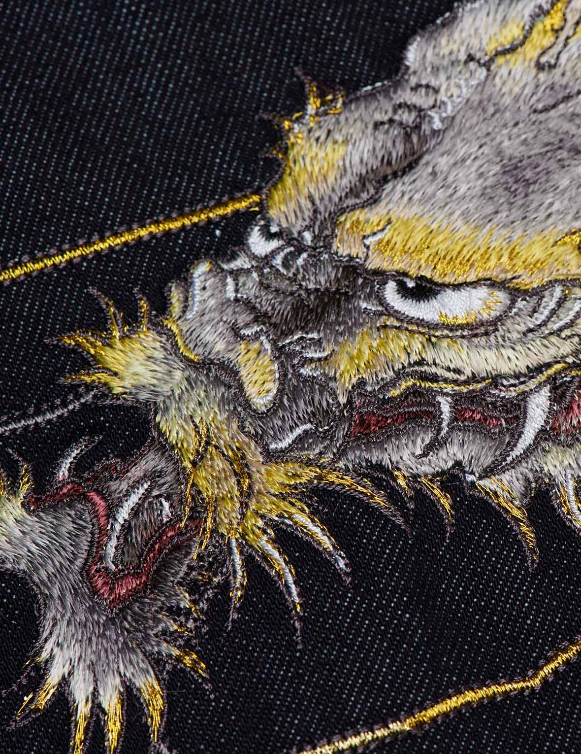 DRAGON EMBROIDERED CARROT FIT JEANS #2017 - 13
