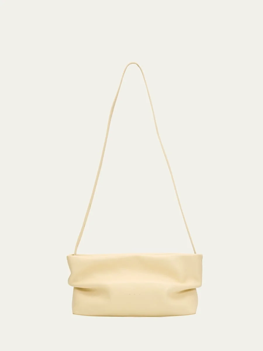 Nina Slouchy Leather Clutch Bag - 1