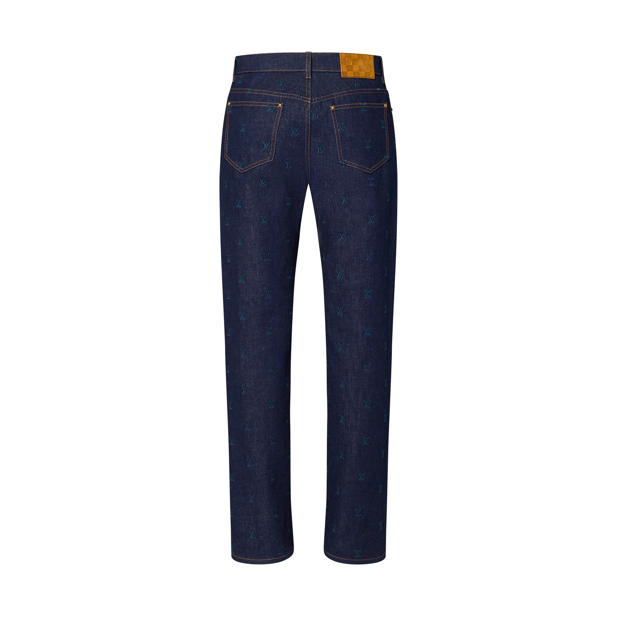 Embroidered Denim Pants - 3