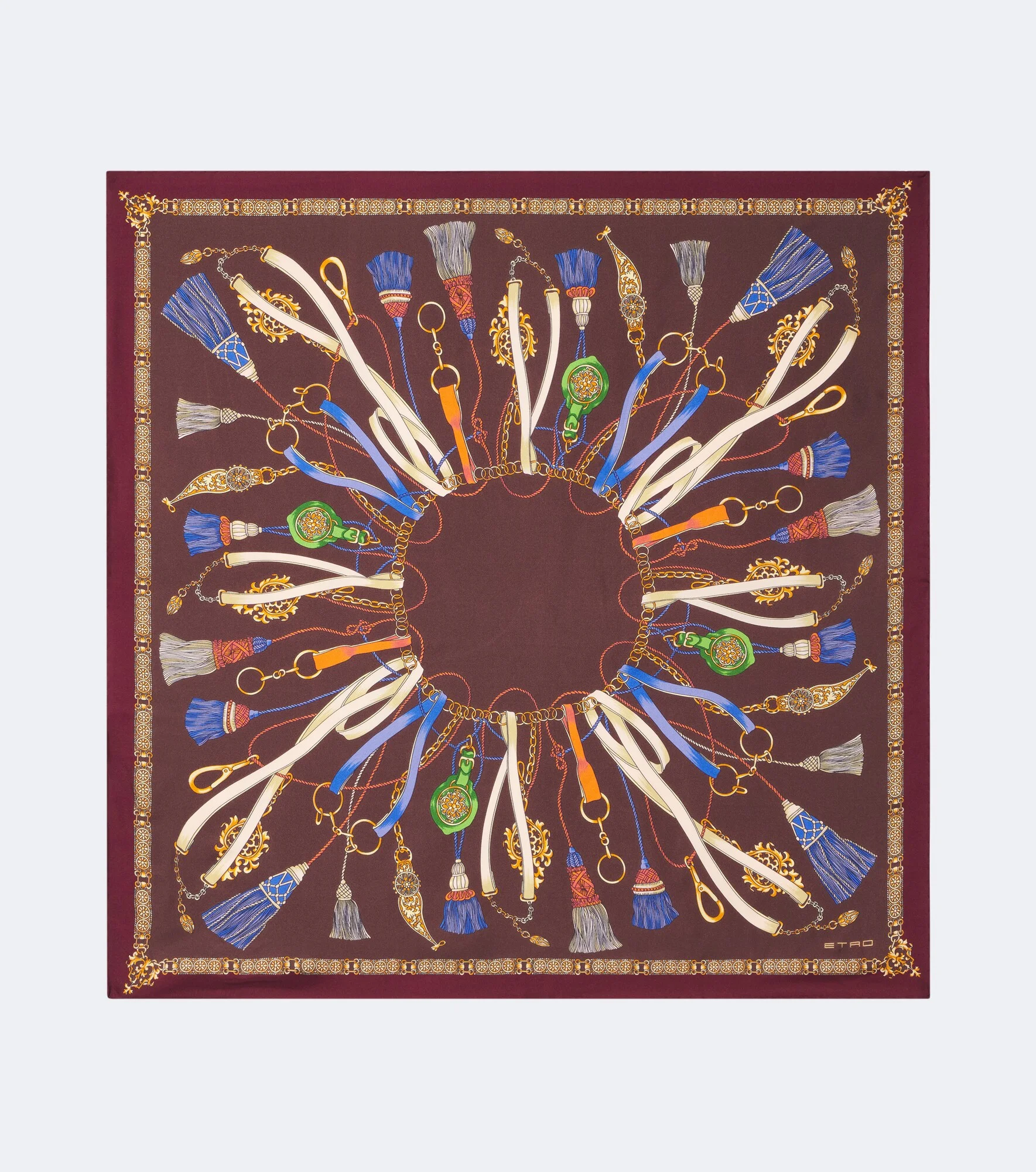 Printed silk scarf - 1