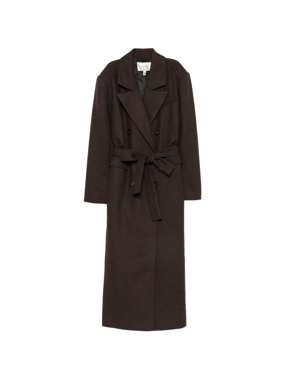 double-breasted belted coat - 1