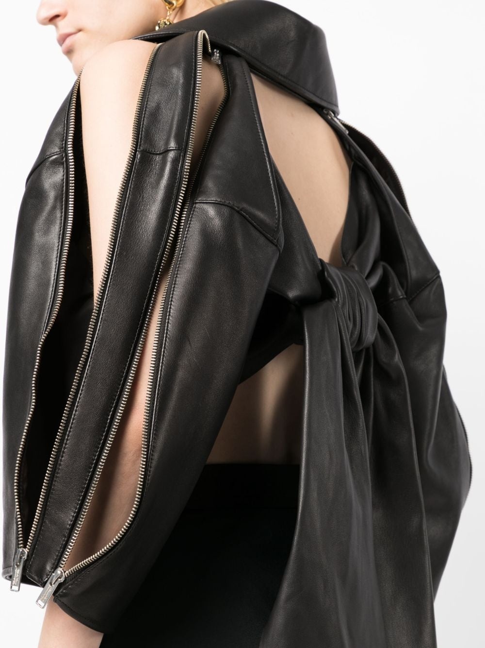 cut-out biker jacket - 5