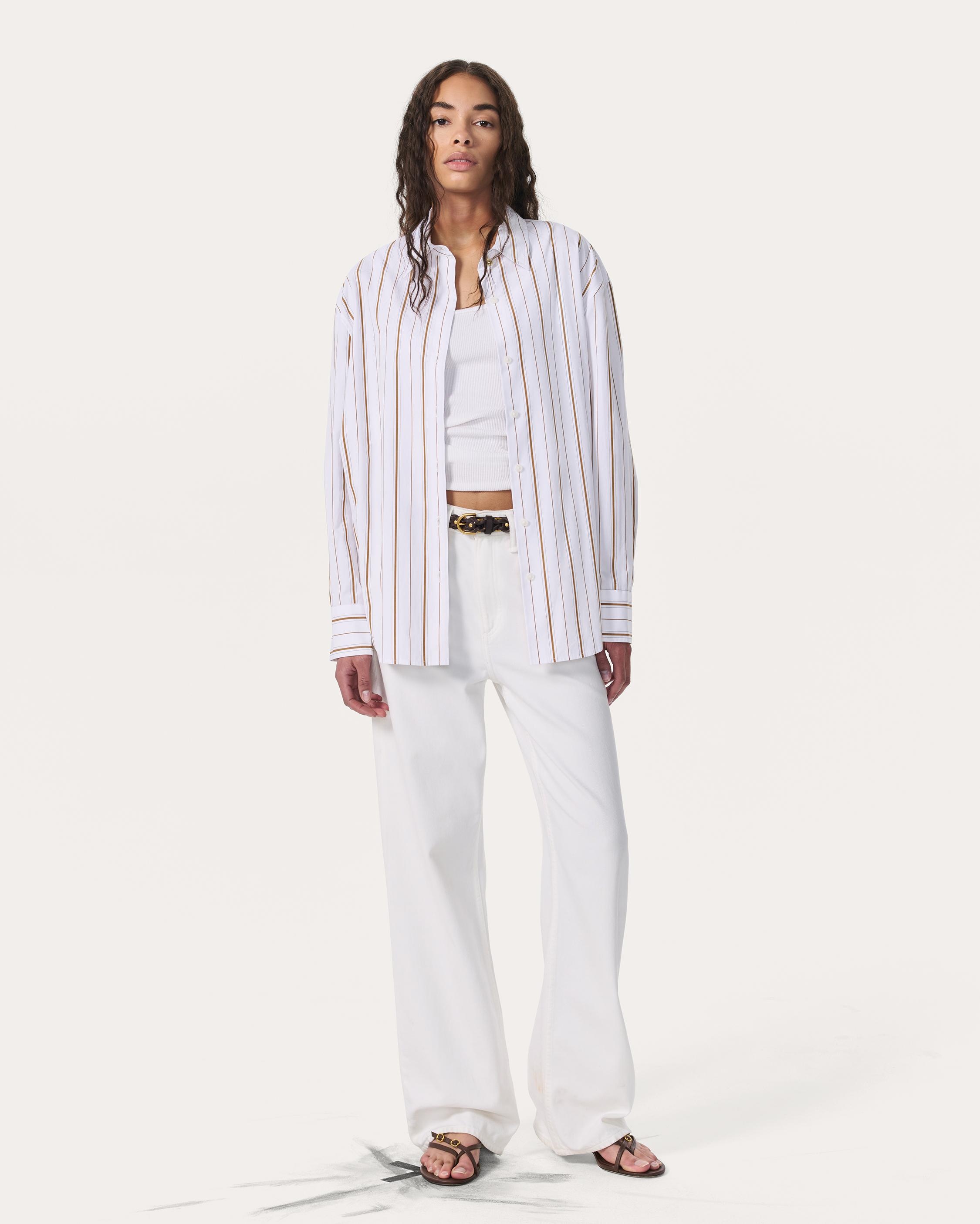 Jessica Striped Poplin Shirt - 7
