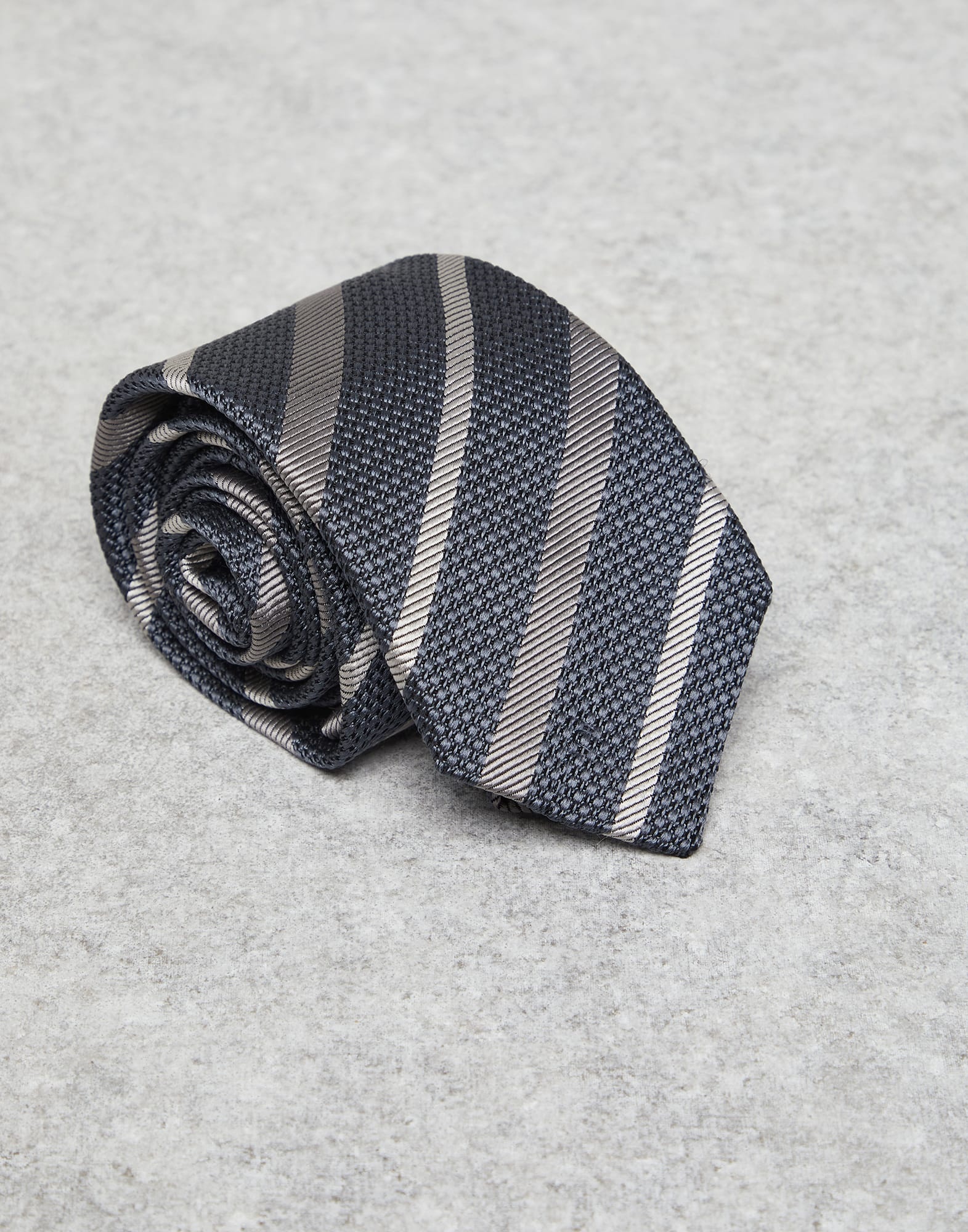 Regimental stripe silk tie - 2
