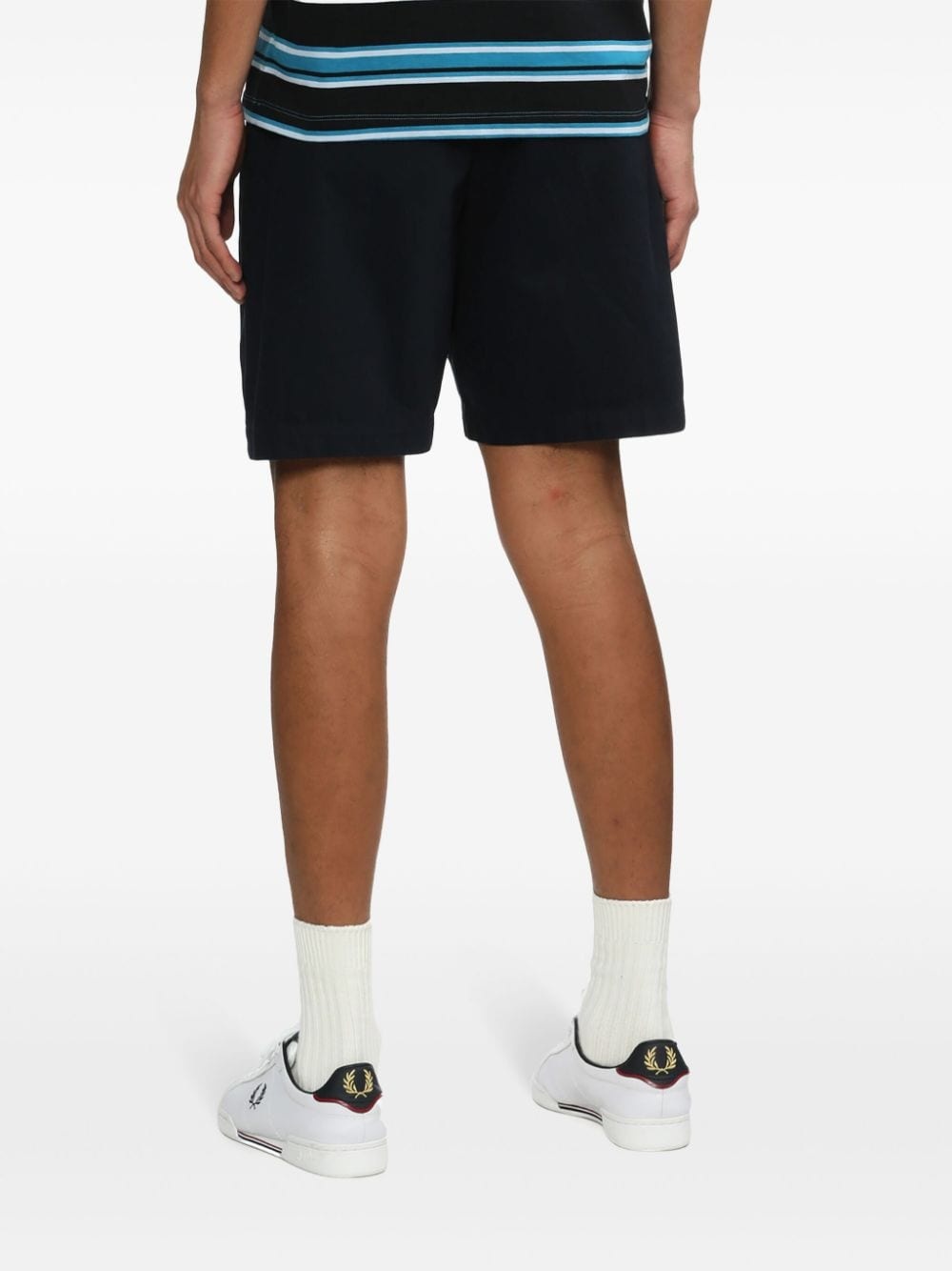 logo-embroidered chino shorts - 4
