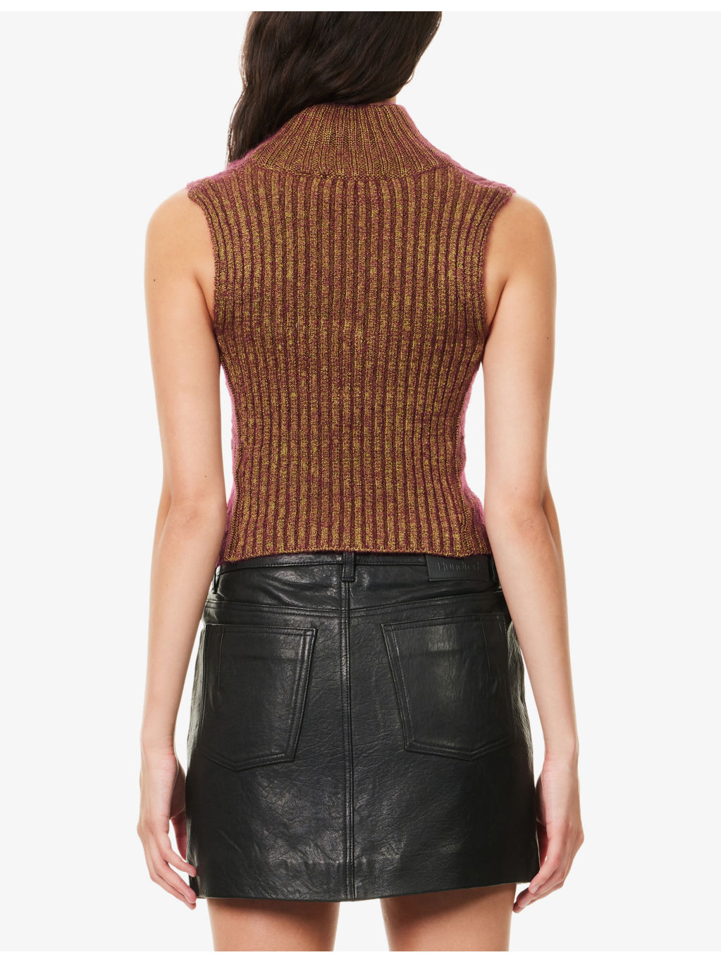 Mary Funnel-Neck Silk-Blend Corset Top - 4
