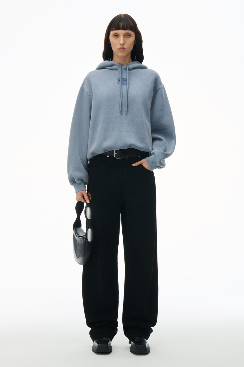 Alexander Wang puff logo hoodie in terry outlook