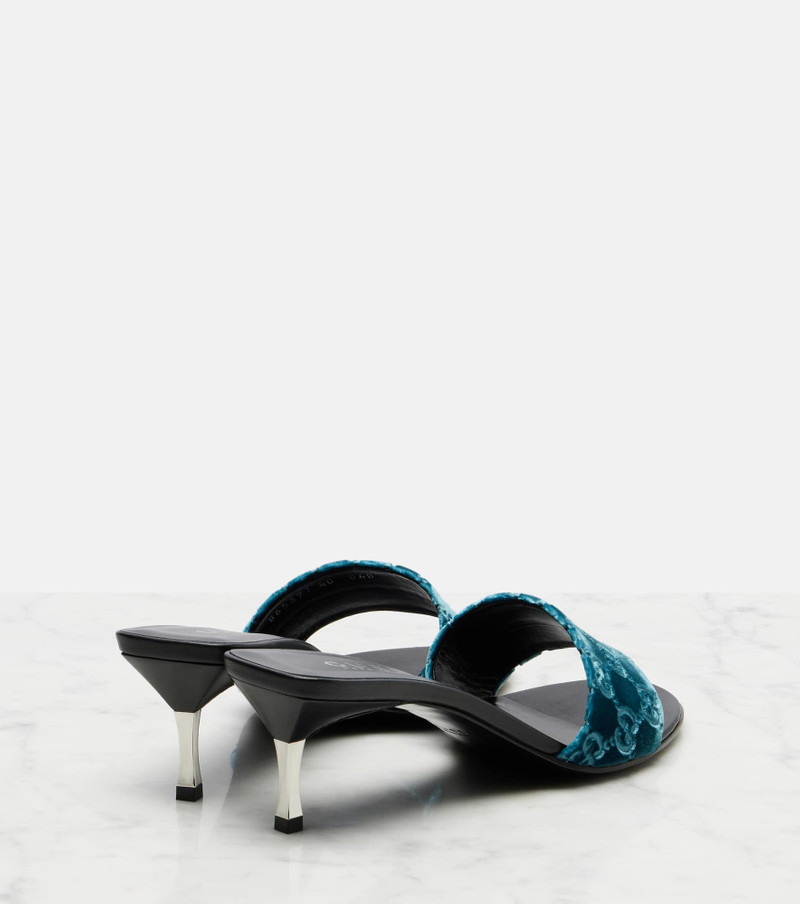 GUCCI GG velvet mules outlook