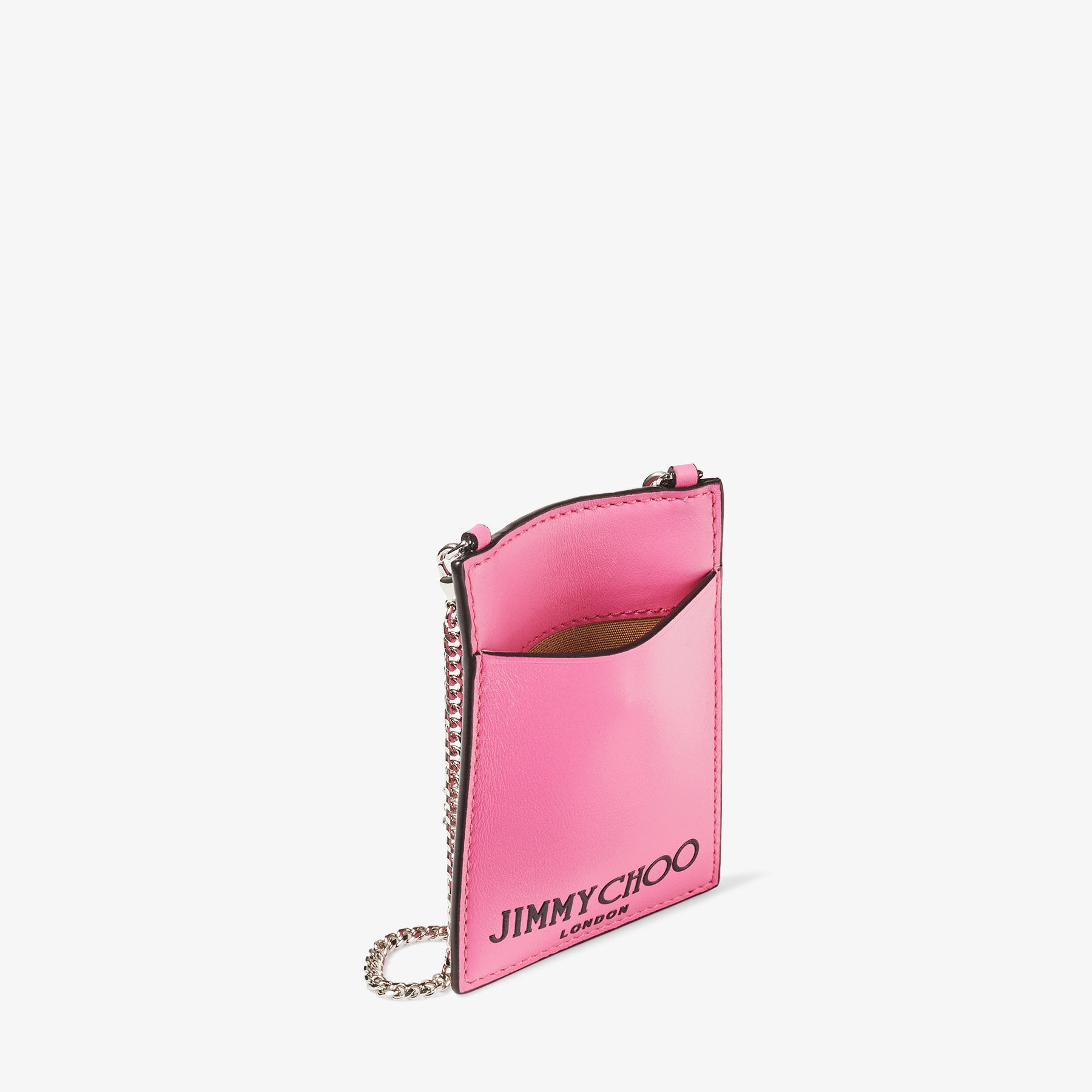 Card Holder W/Chain
Candy Pink Leather Card Holder with Chain - 4