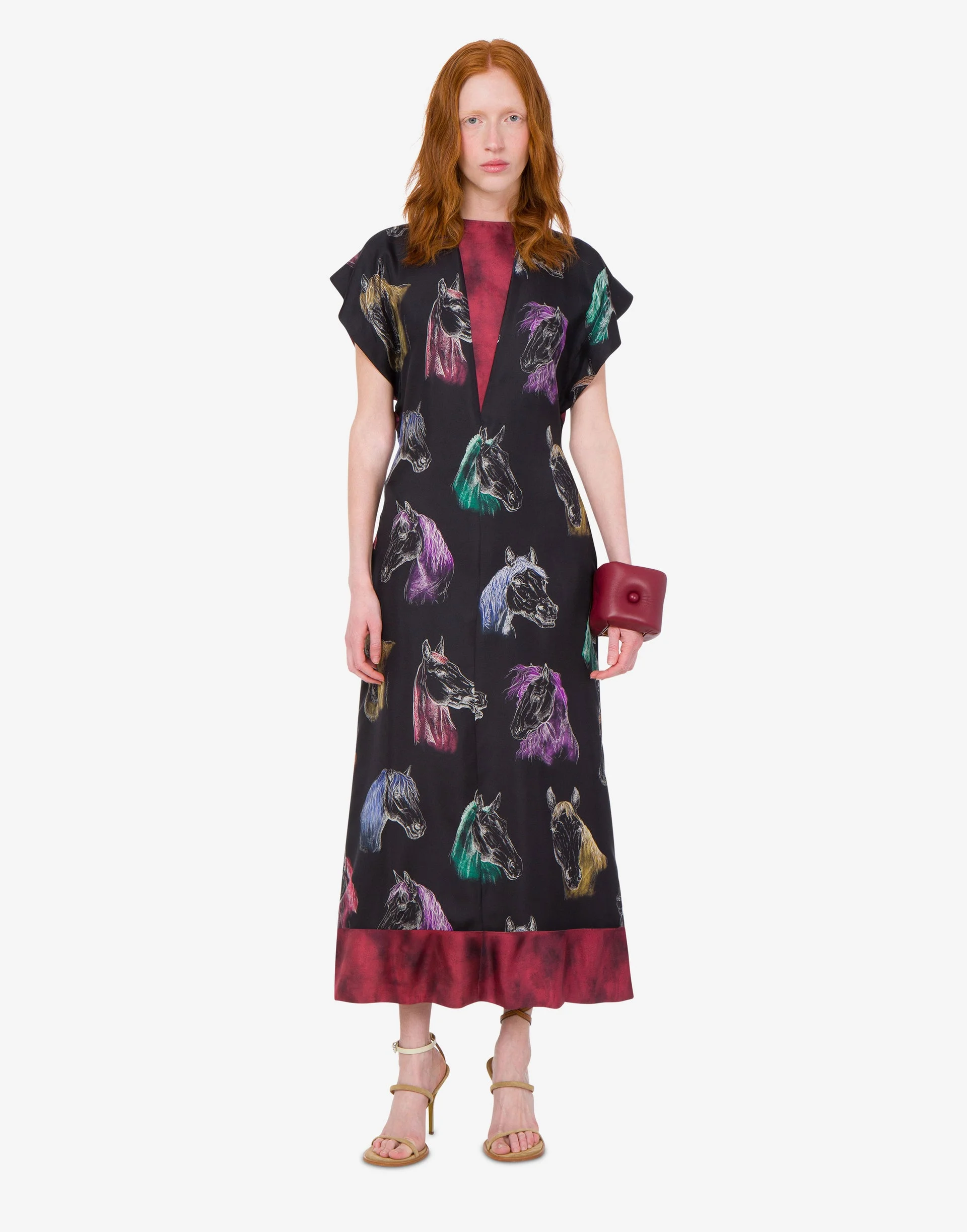 PRINTED SILK TWILL DRESS - 1