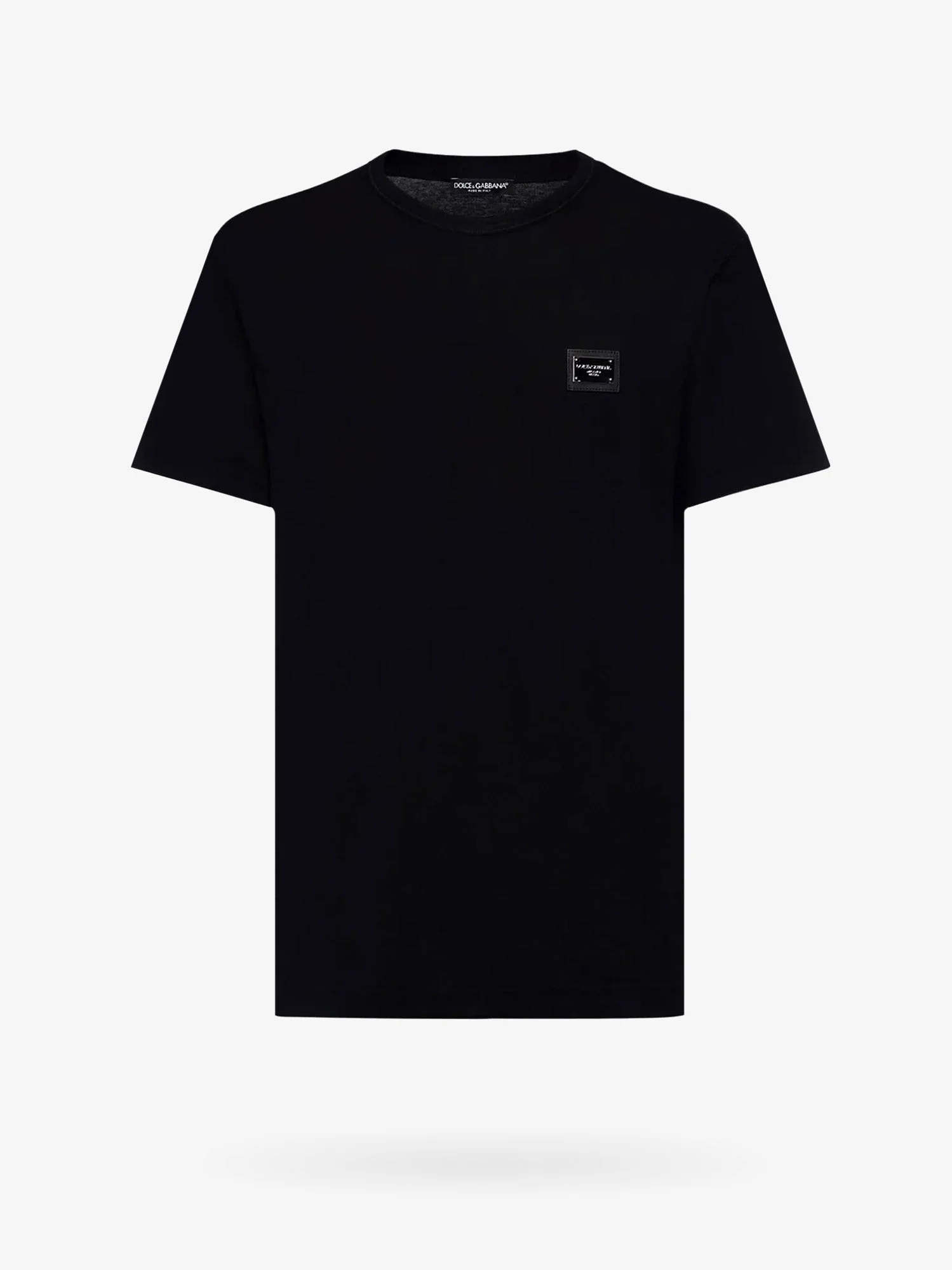 Dolce & Gabbana Men Cotton T-Shirt With Logo Patch - 1