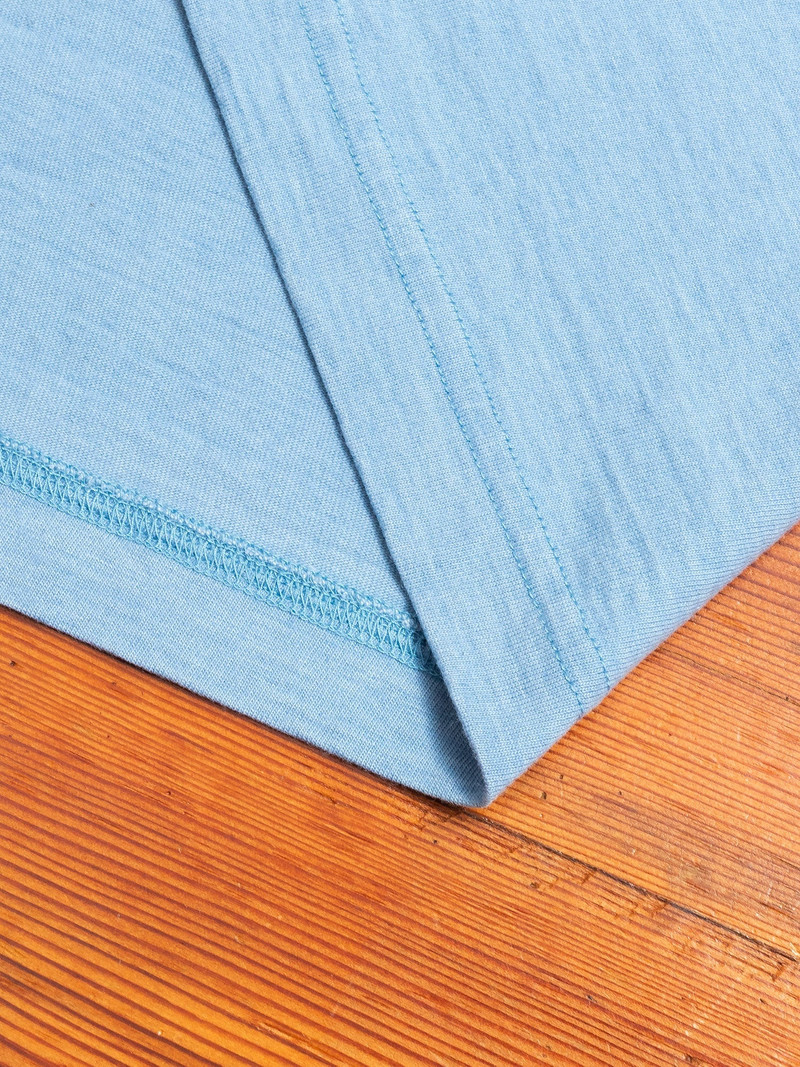 Yarn Dyed T-Shirt in Pale Indigo 5