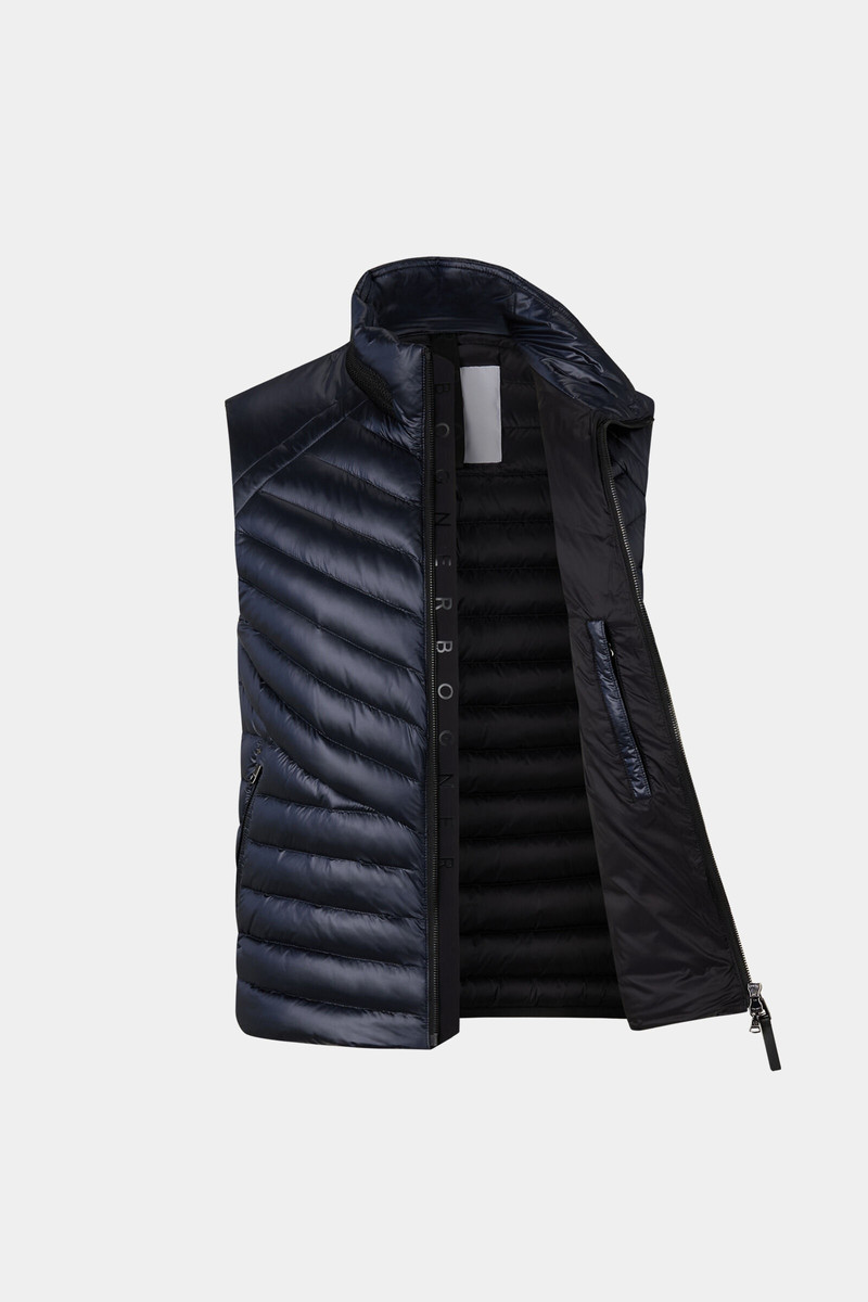 Lasse Lightweight down gilet in Navy blue 7