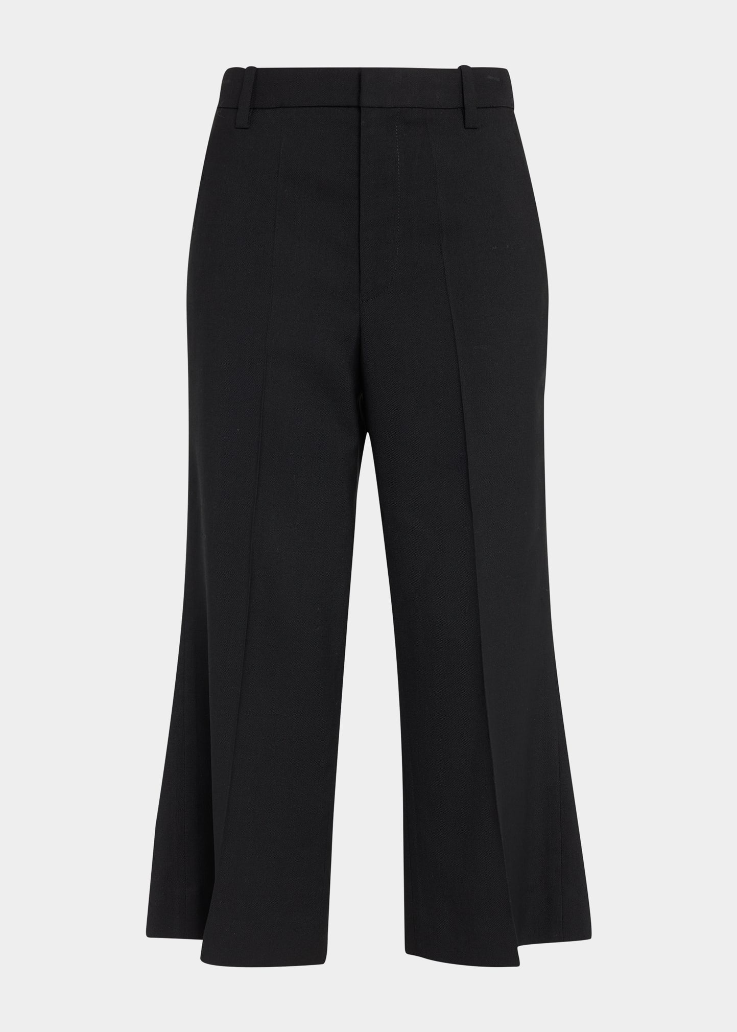 Abstract-Stitch Cropped Flare Trouser Pants - 1