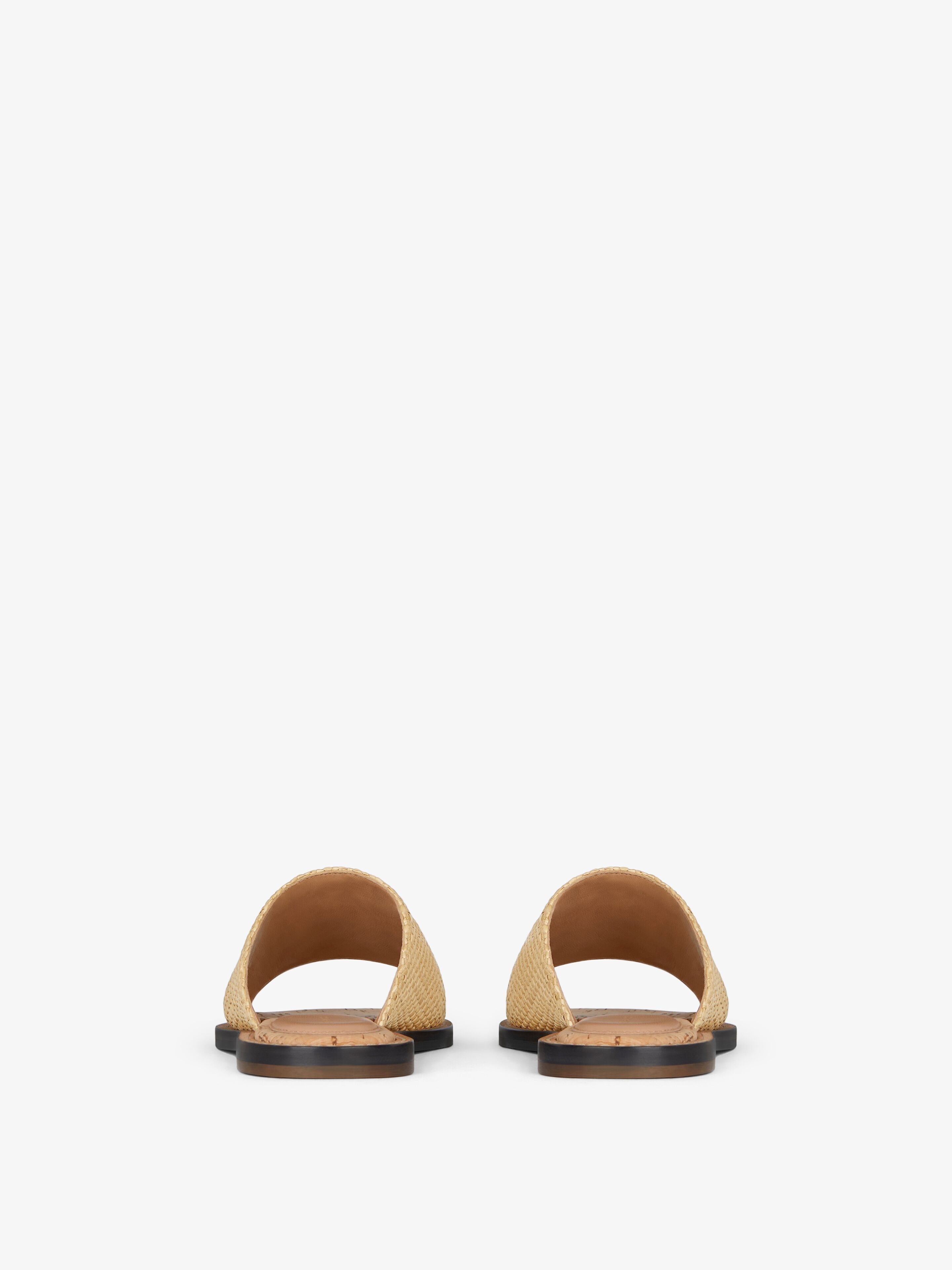 4G LIQUID FLAT MULES IN RAFFIA - 6