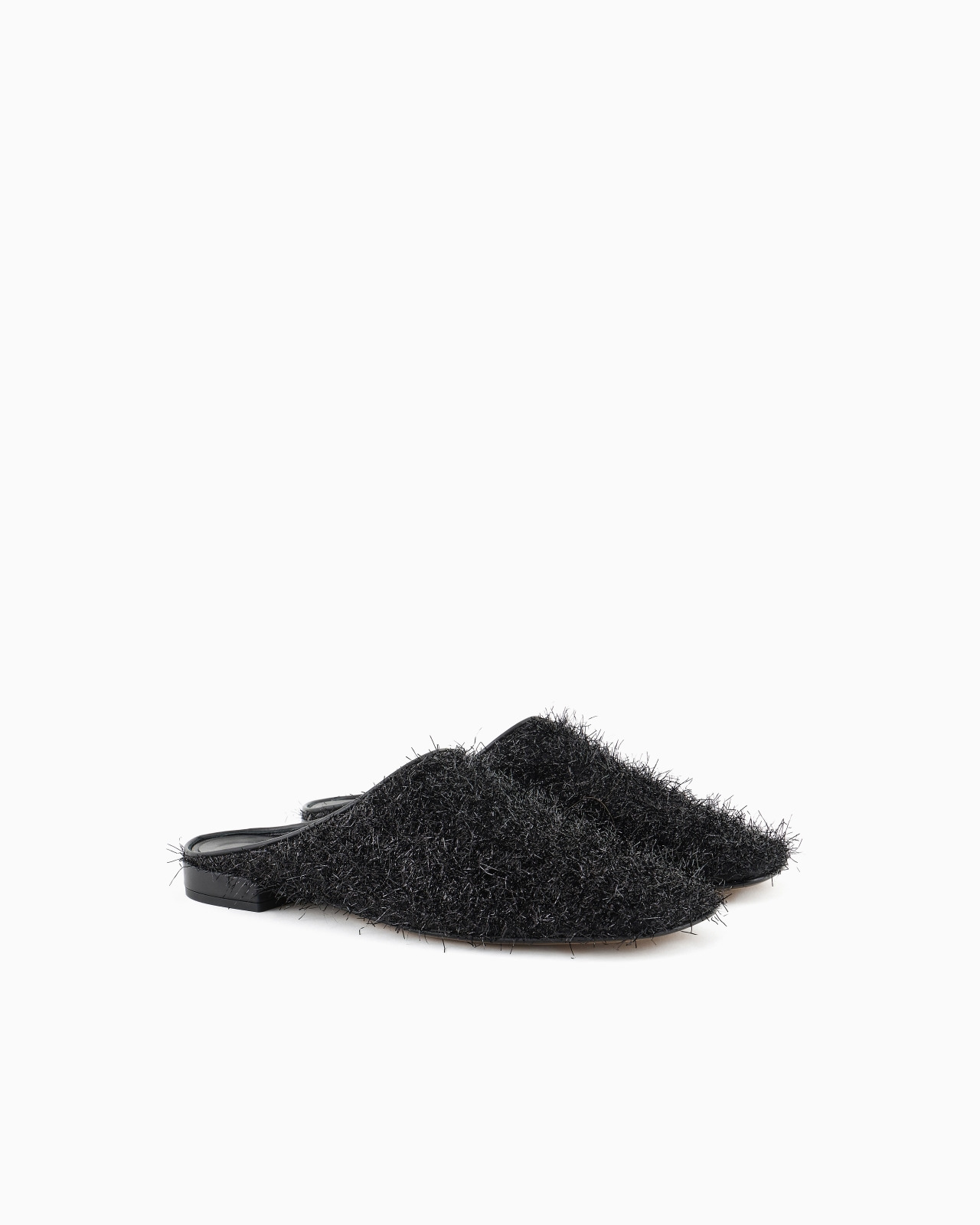 GIORGIO ARMANI X 10 CORSO COMO MULES IN FUR-EFFECT FABRIC - 2