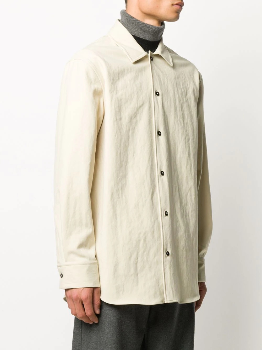 contrast-button shirt - 3