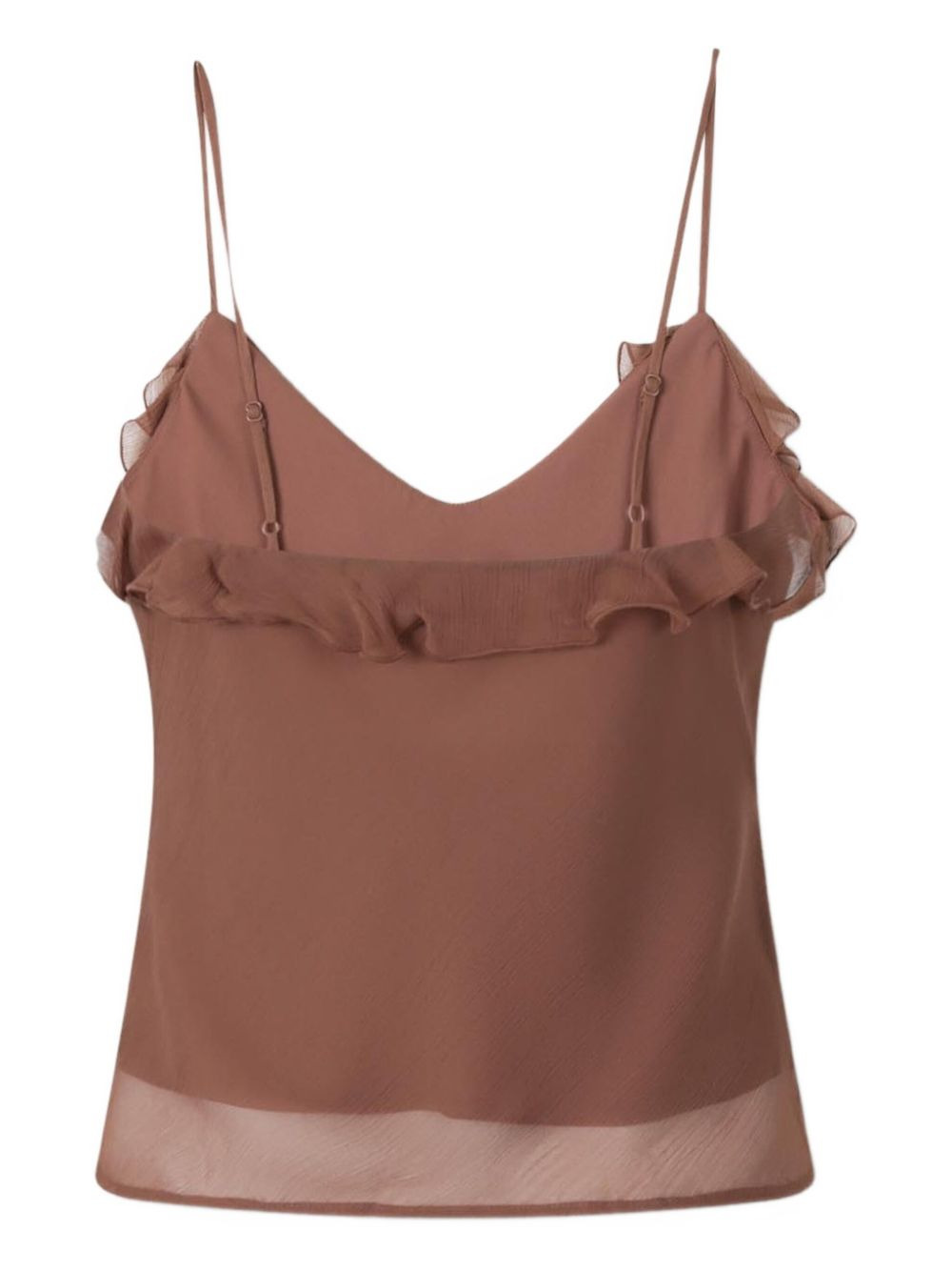 ruffled spaghetti-strap blouse - 2