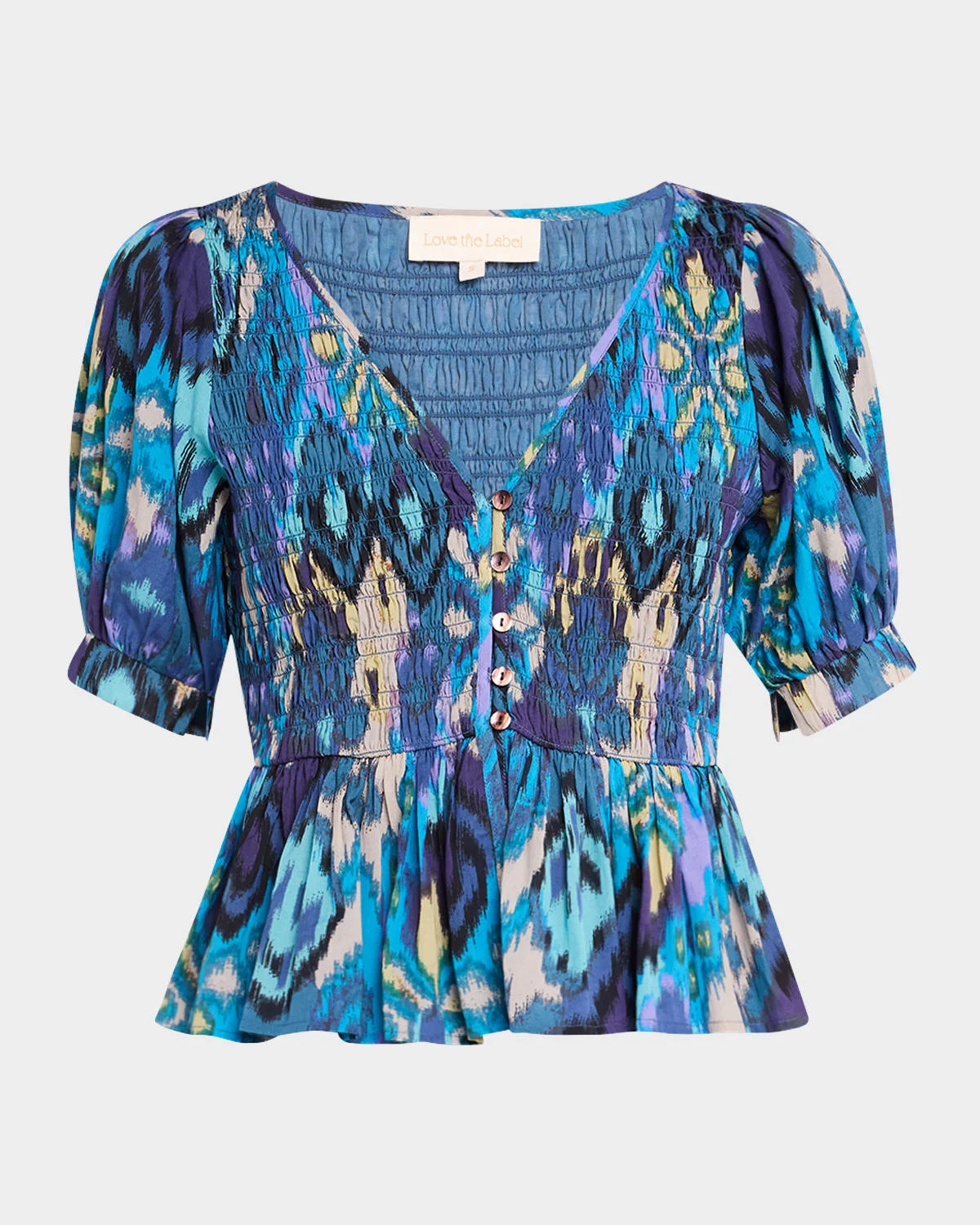 Stevie Puff-Sleeve Peplum Top - 1