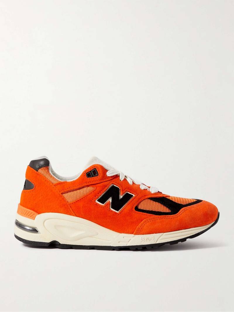 + Teddy Santis 990v2 Mesh and Suede Sneakers - 1