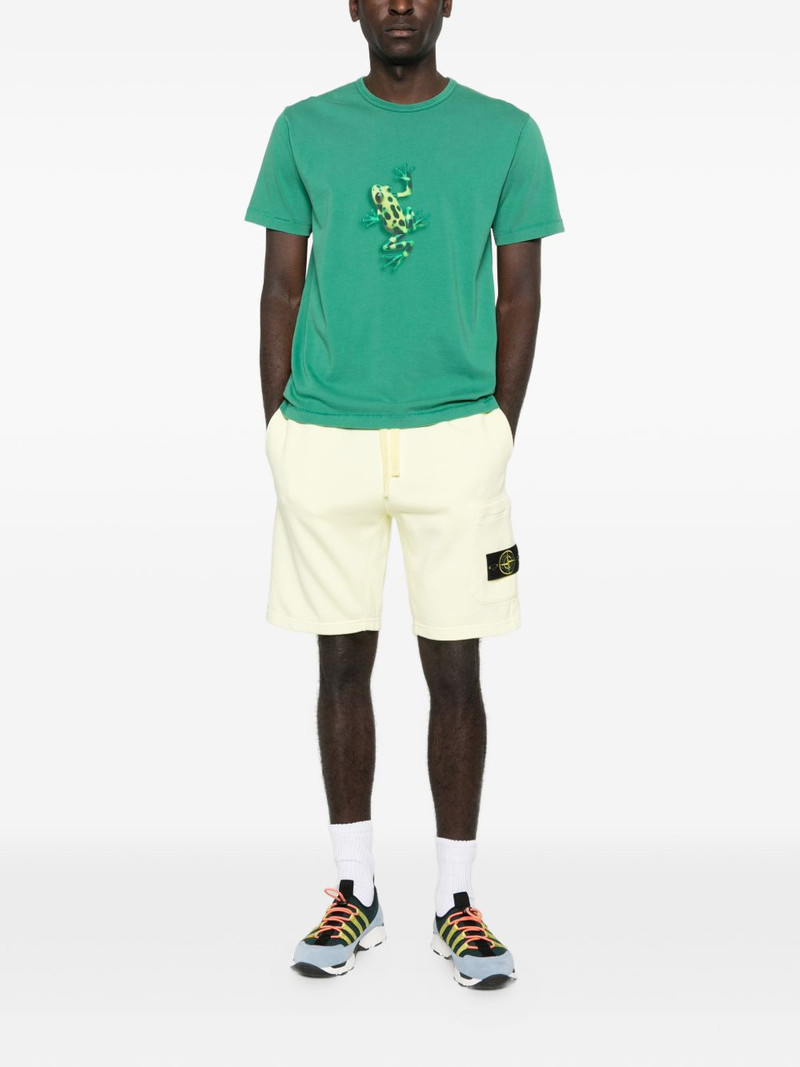 Stone Island drawstring logo patch shorts outlook