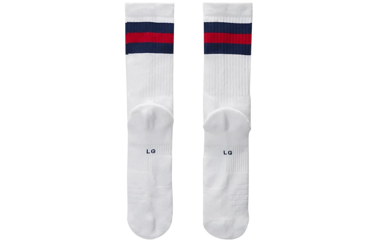 Nike Elite City Edition Brooklyn Nets Contrasting Colors Stripe Sports Socks Couple Style One Pair W - 3