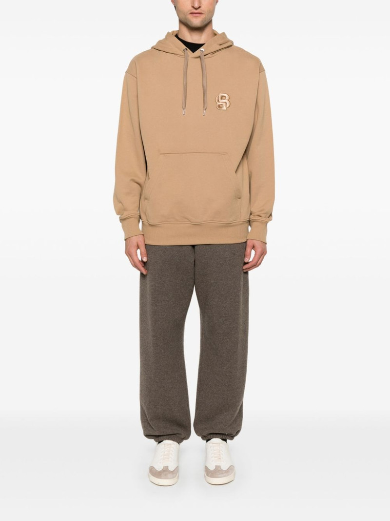 BOSS logo-embroidered hoodie outlook