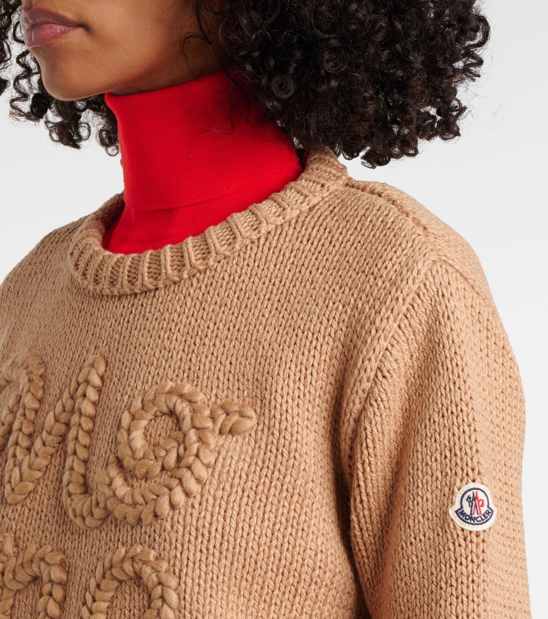 Logo embroidered cotton sweater - 4
