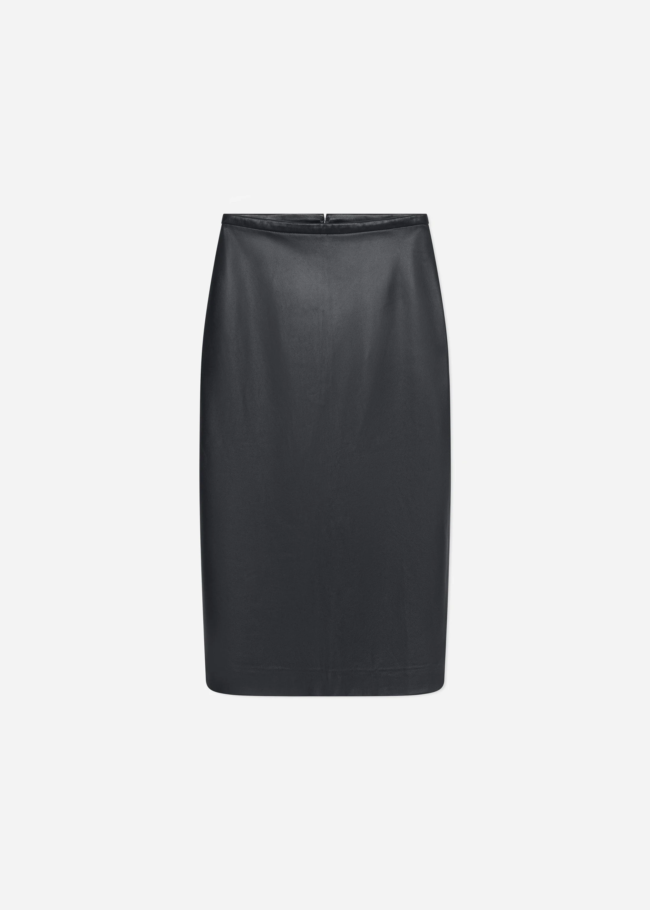 Midi Pencil Skirt in Leather - 1