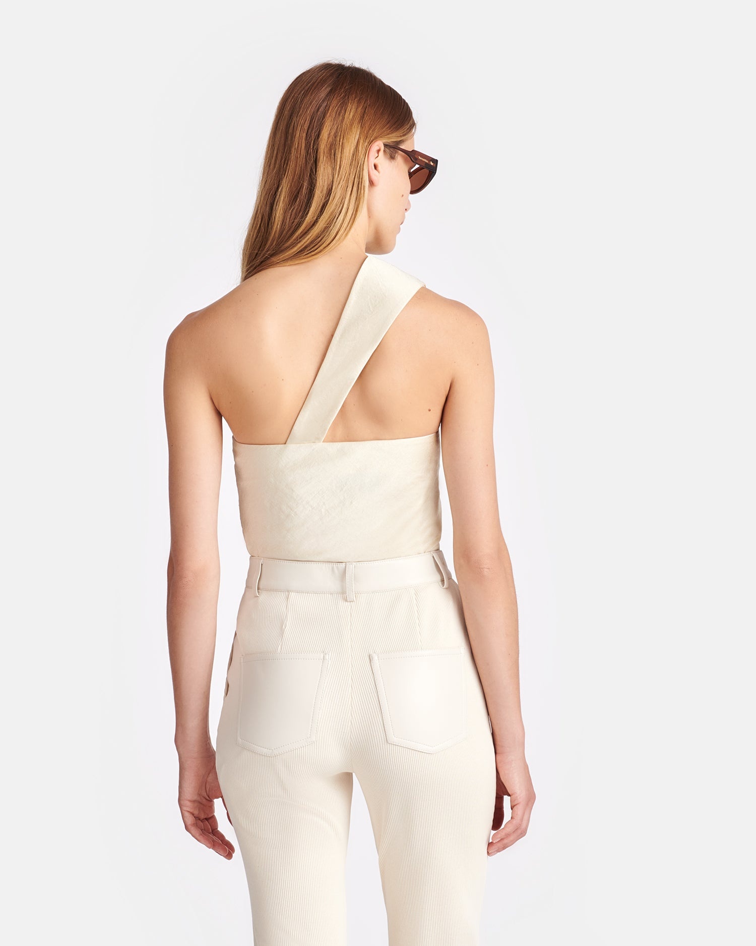 Twisted Crisp-Satin Top - 2