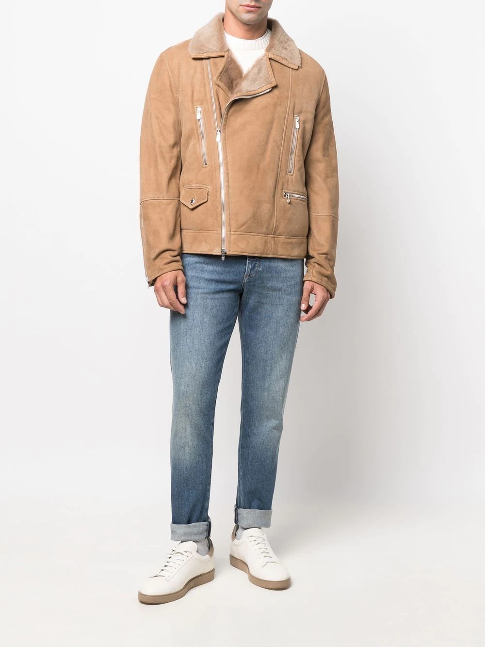 lambskin biker-jacket - 2