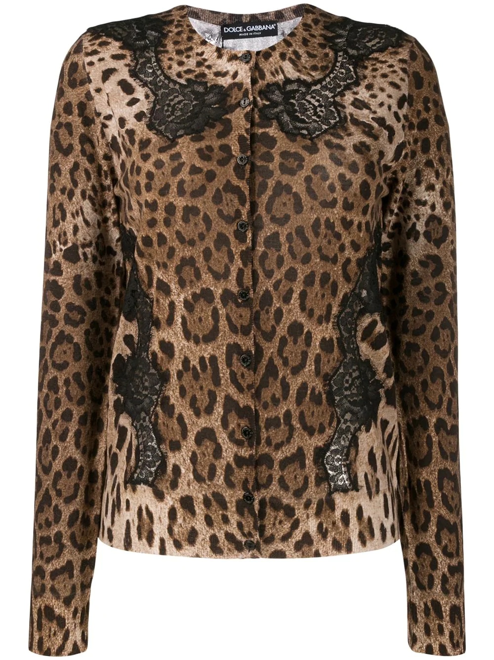 leopard print cardigan - 1