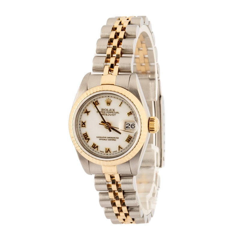 Rolex Lady Datejust 69173 White Roman Dial - 2