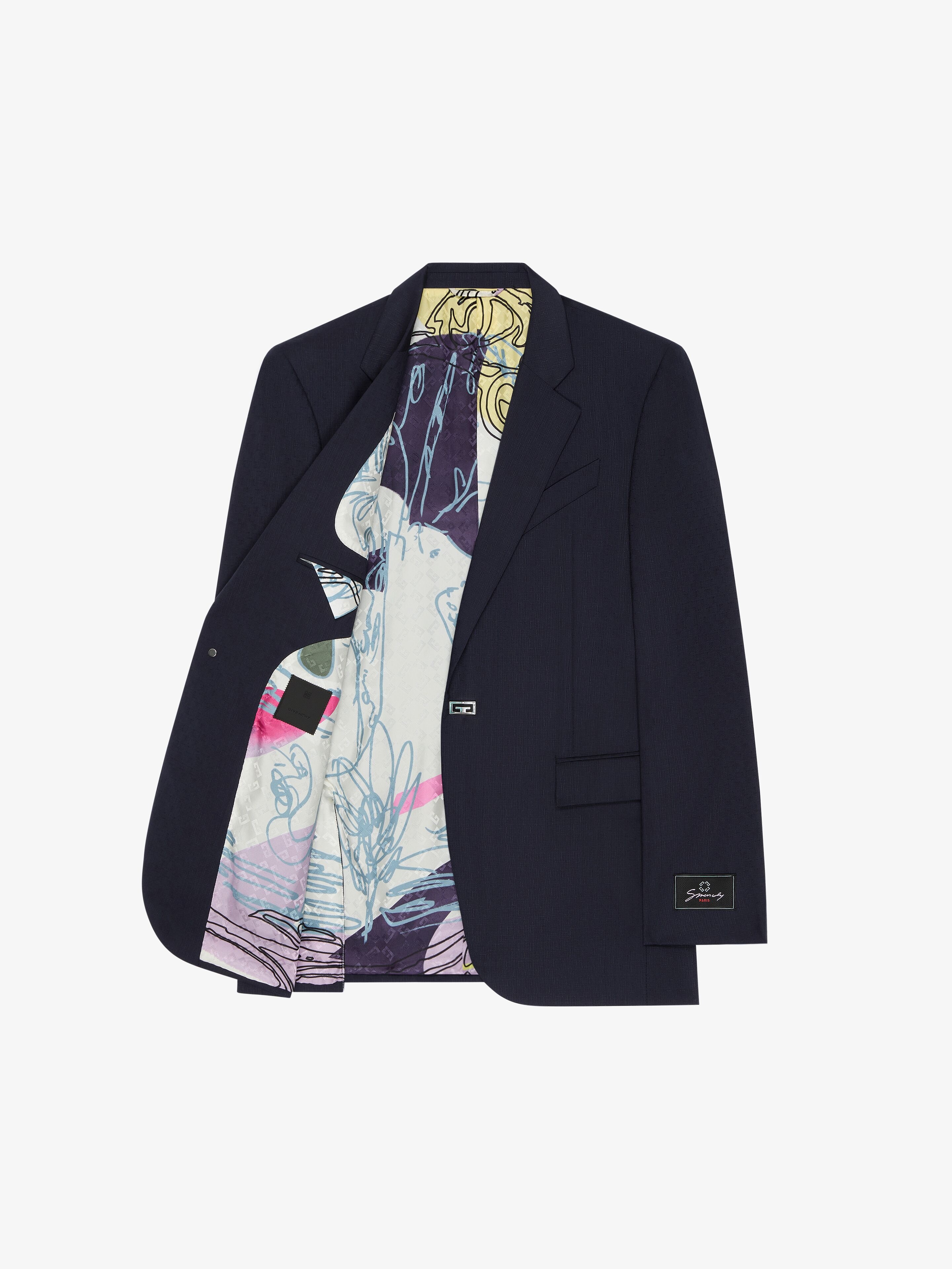 SLIM FIT JACKET IN WOOL WITH 2G BUTTON - 4