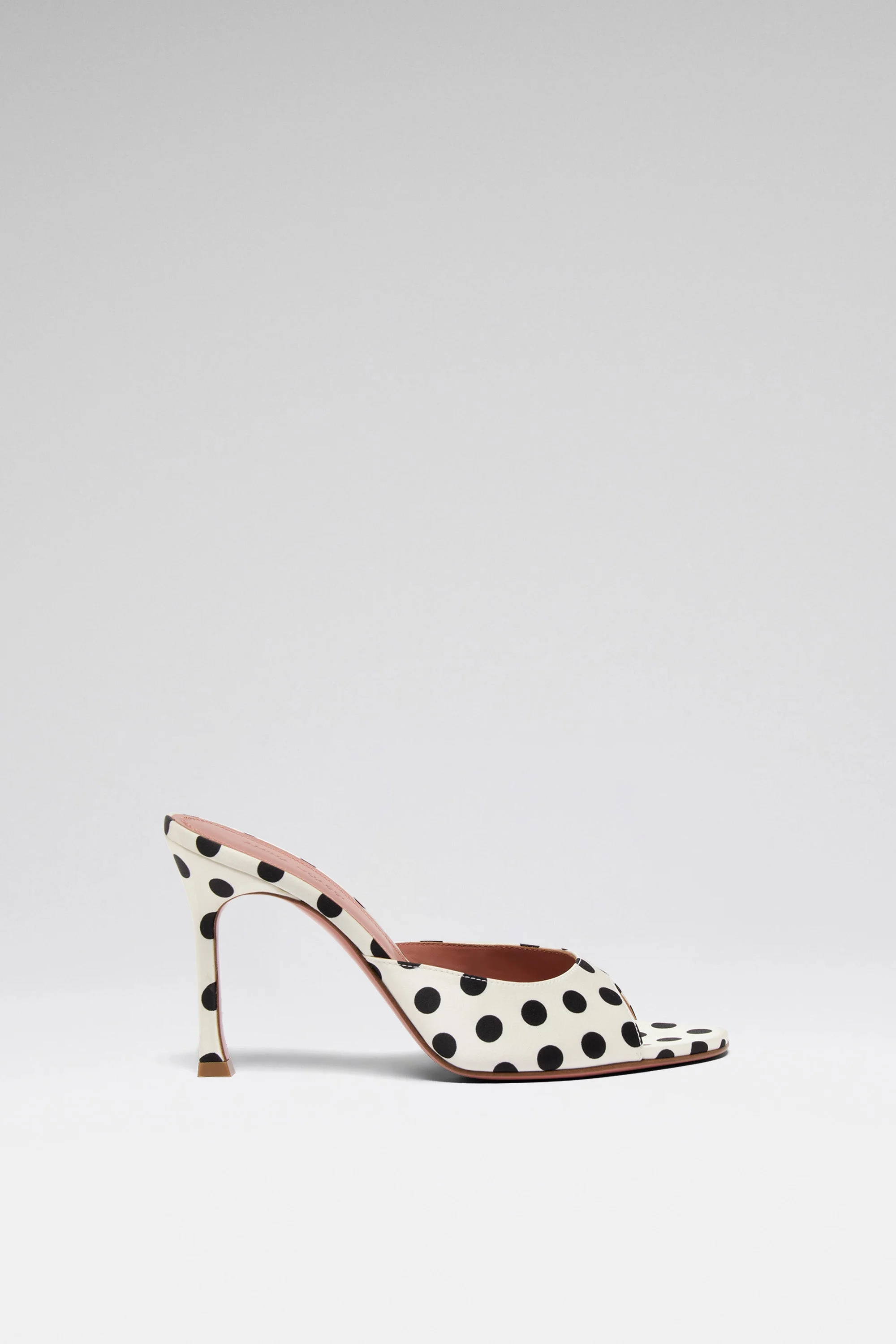 ALEXA SLIPPER 95 IVORY POLKA DOT SATIN - 1